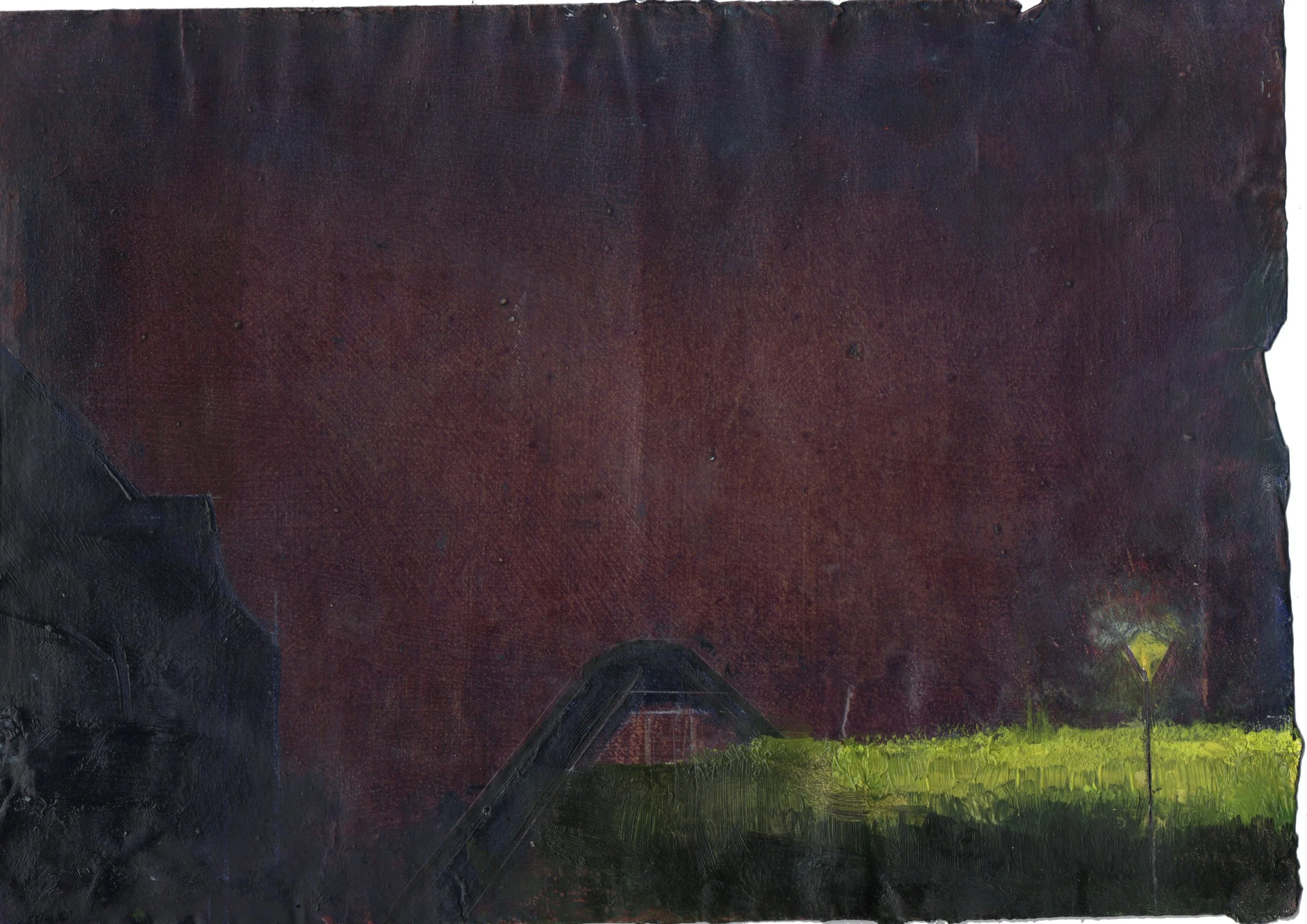 Winter Night Sky, Oil on paper, 21cm x 29.7cm, 2026