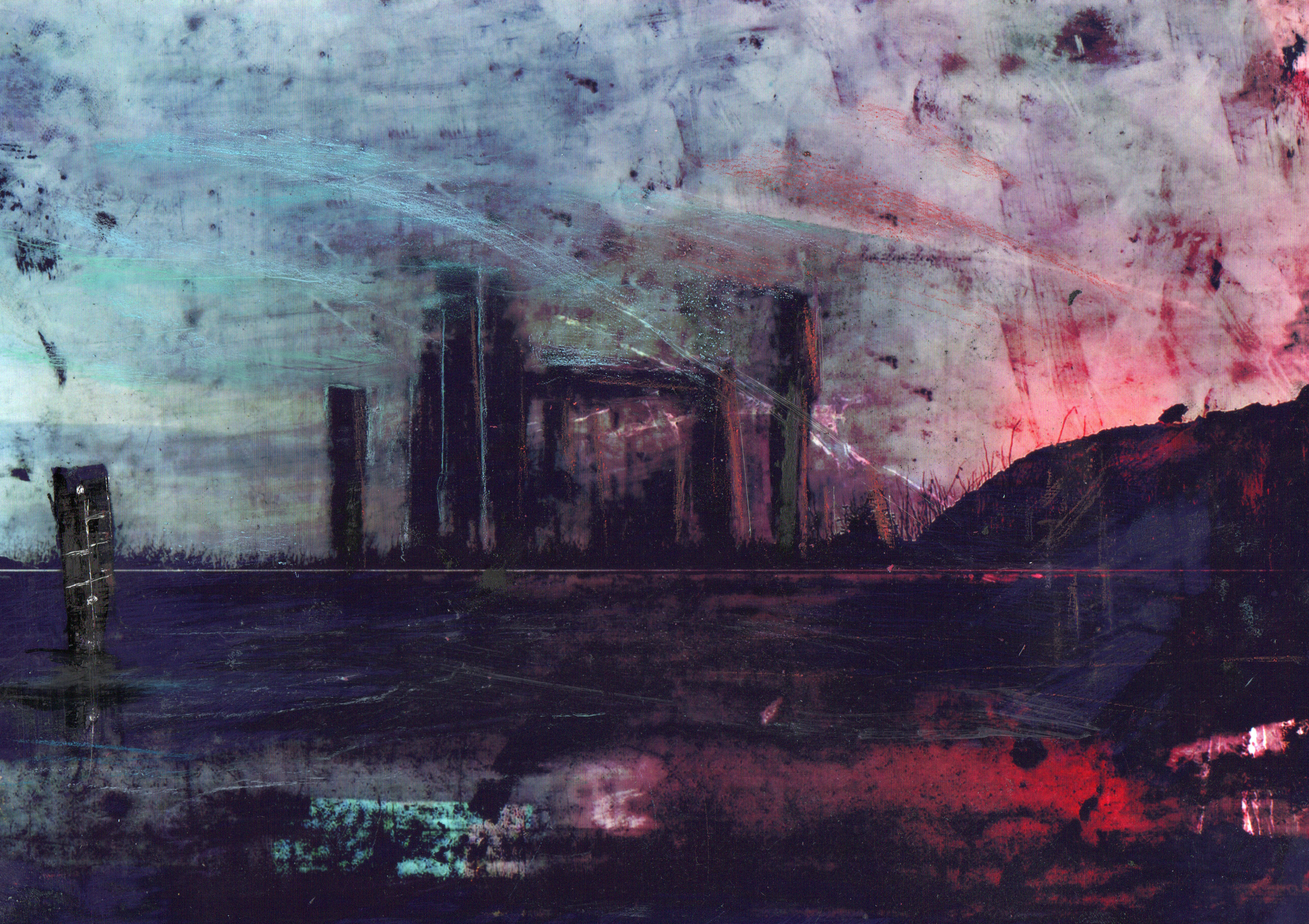 Untitled 2025 Mixed Media on acetate -  21 x 29.7 cm