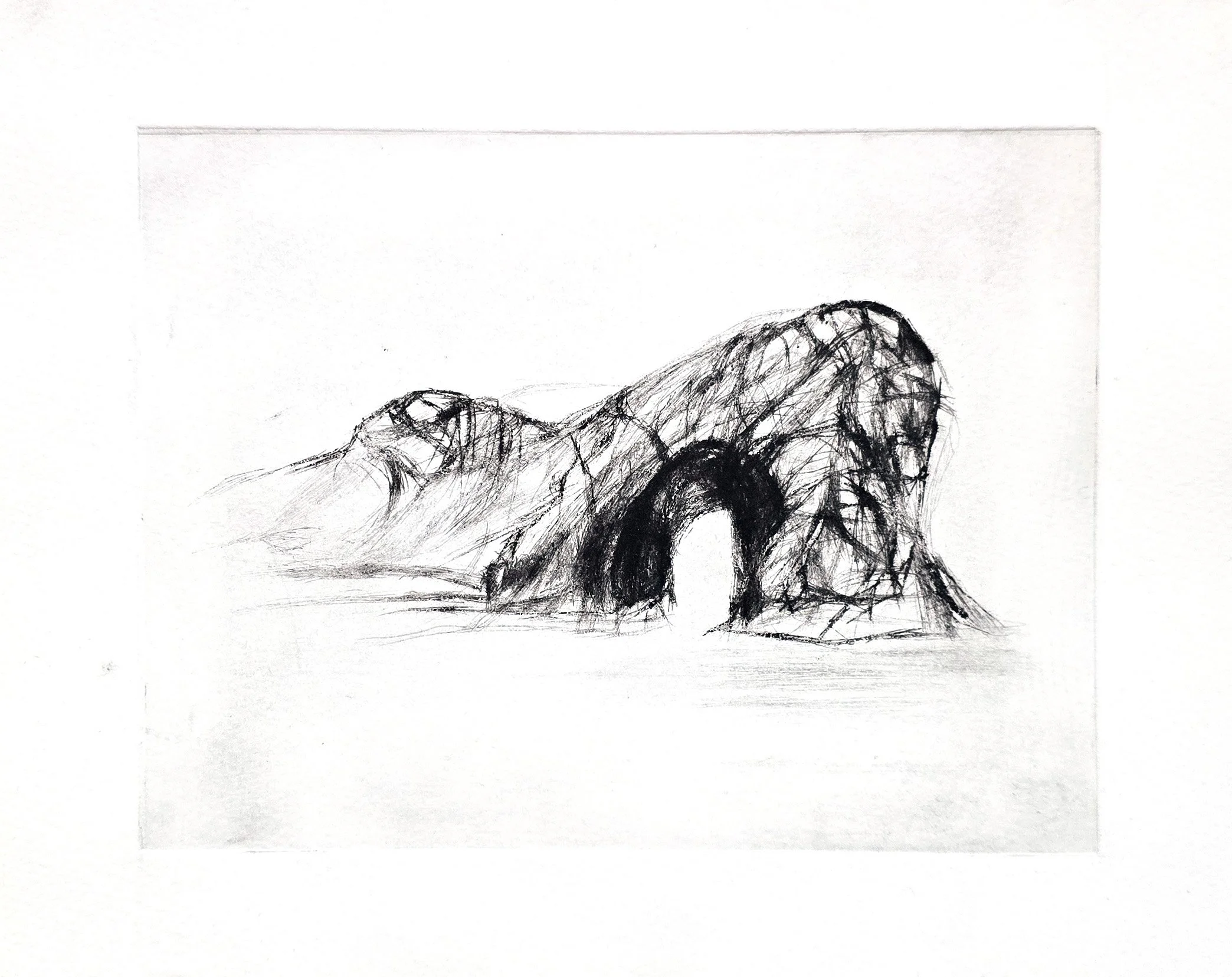 Durdle Door, 2026 multi-plate-dry point  14.8 x 21.0 cm