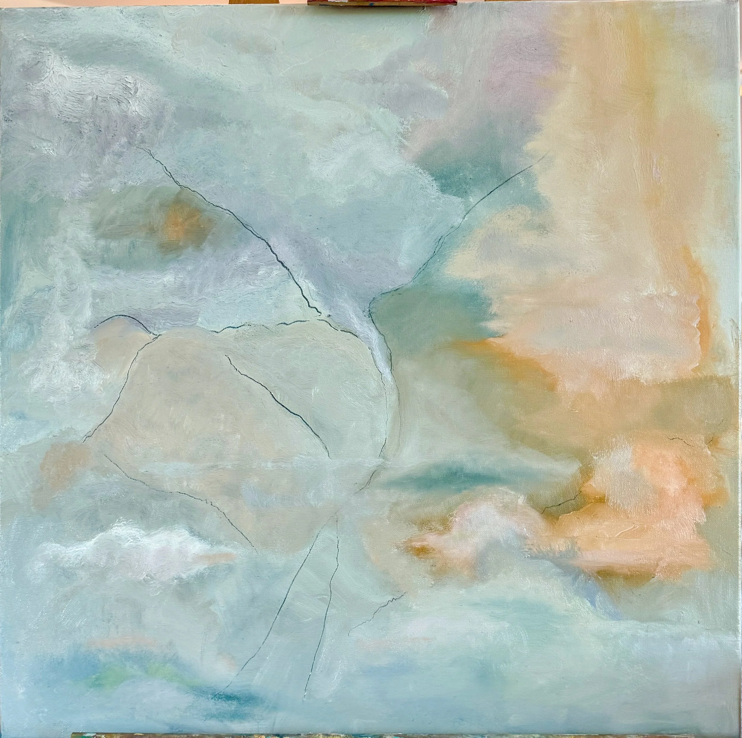 Untitled, oil on canvas, 24" x 24". Almost there. #contemporaryoilpainting