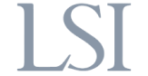 Close-up of the LSI logo in blue and gray.
