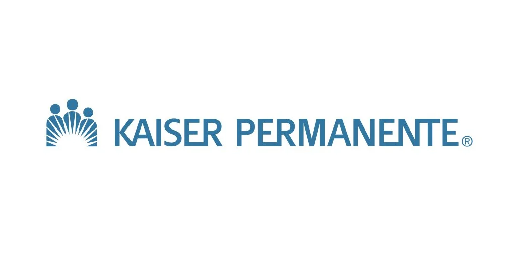 Kaiser Permanente logo with blue stylized human figures above the text