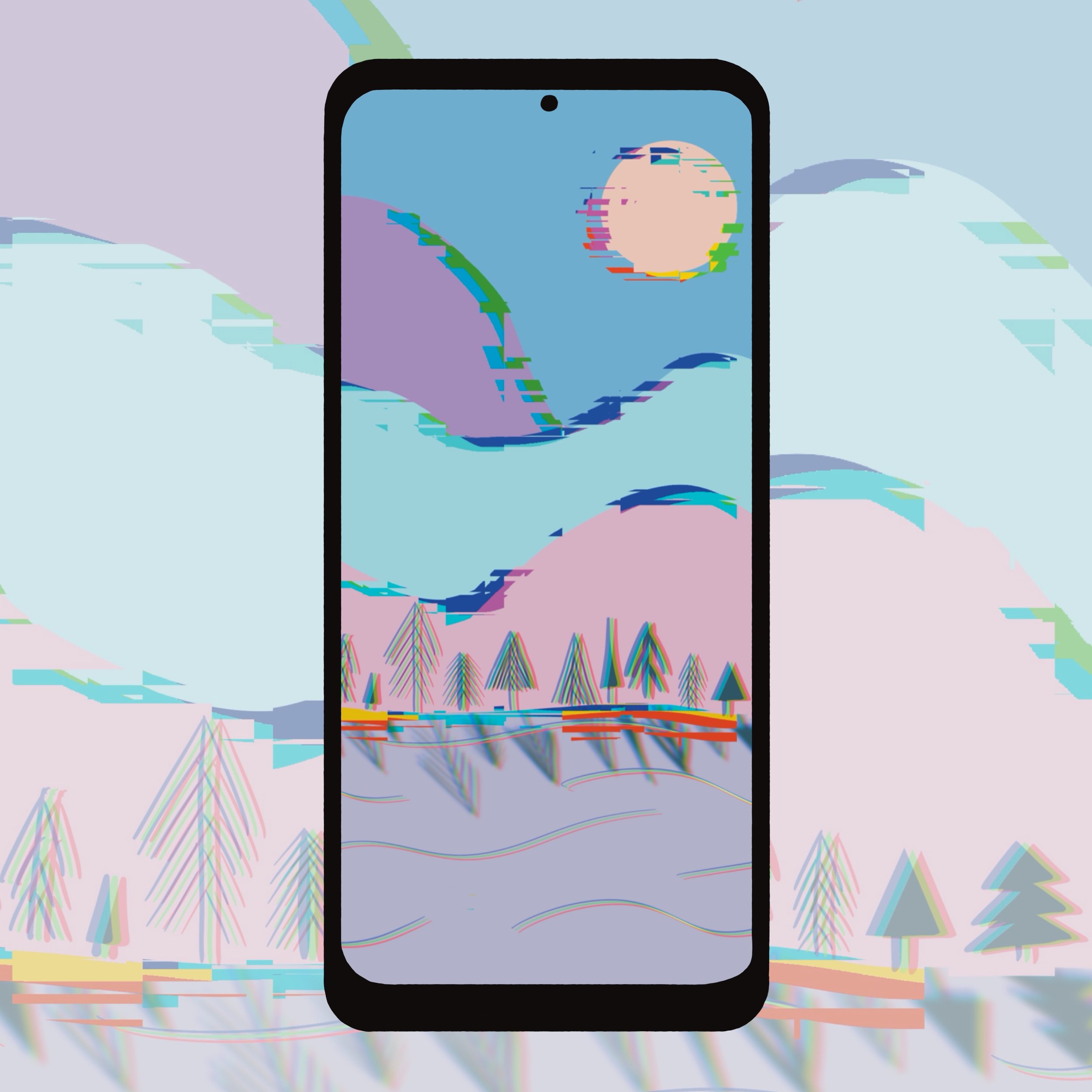 Glitched | Fond d'écran pour téléphone