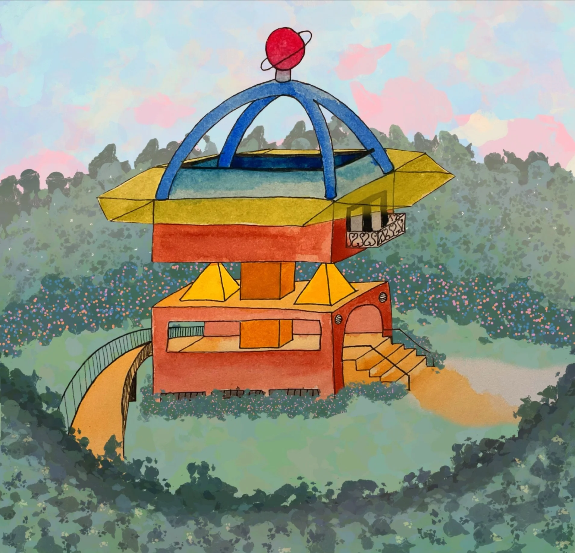 🏠 Maison douce maison ✨
🎨 J'ai dessin&eacute; cette maison &agrave; la main et color&eacute; &agrave; l'aquarelle. Le d&eacute;cors est dessin&eacute; sur Procreate.

🎁 Fonds d'&eacute;cran gratuits sur zeroziri.com 

#digitalart #procreate #procr