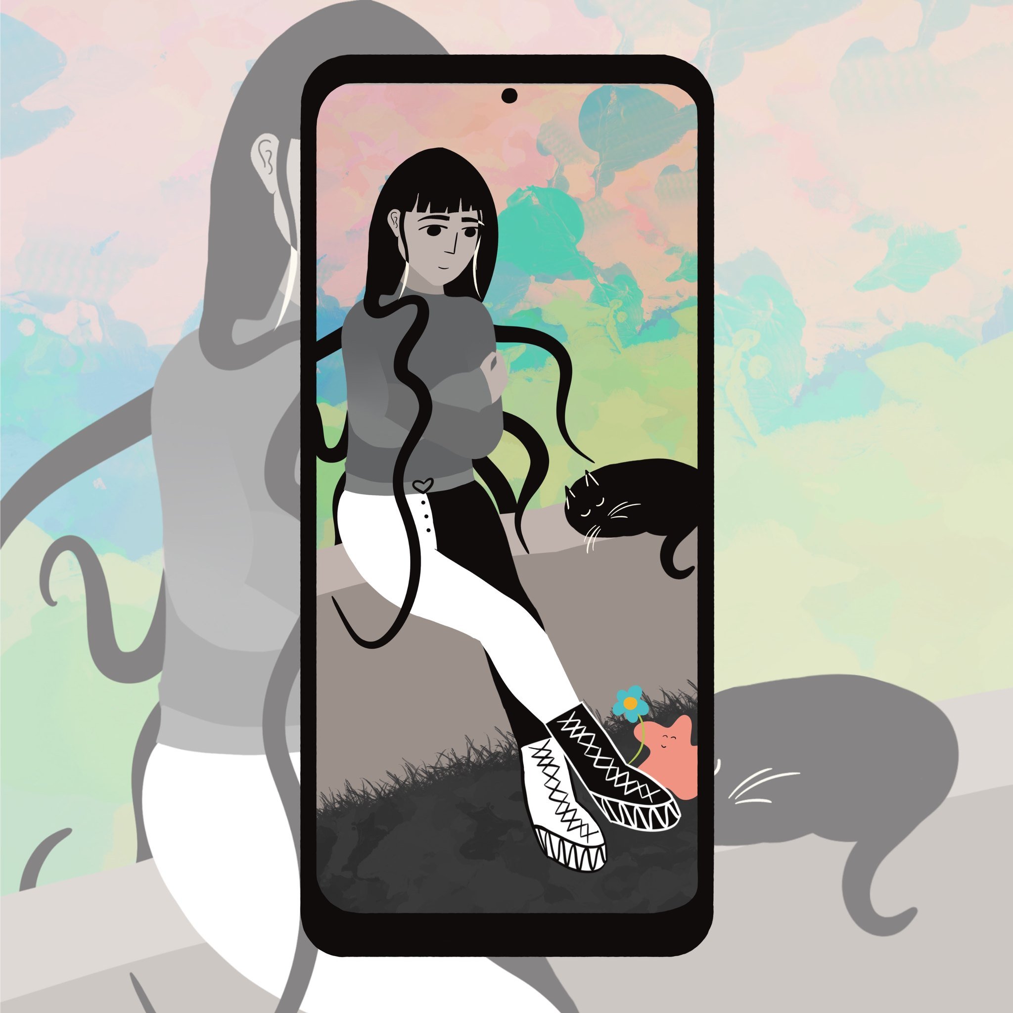 🐾 Be kind | Fond d'&eacute;cran pour t&eacute;l&eacute;phone
🌸 On a tous&middot;tes besoin de douceur 

🎁 Fonds d'&eacute;cran gratuits sur zeroziri.com (lien dans ma bio)

#illustrationfr #digitalart #procreate #procreatedrawing #art #artist #pro