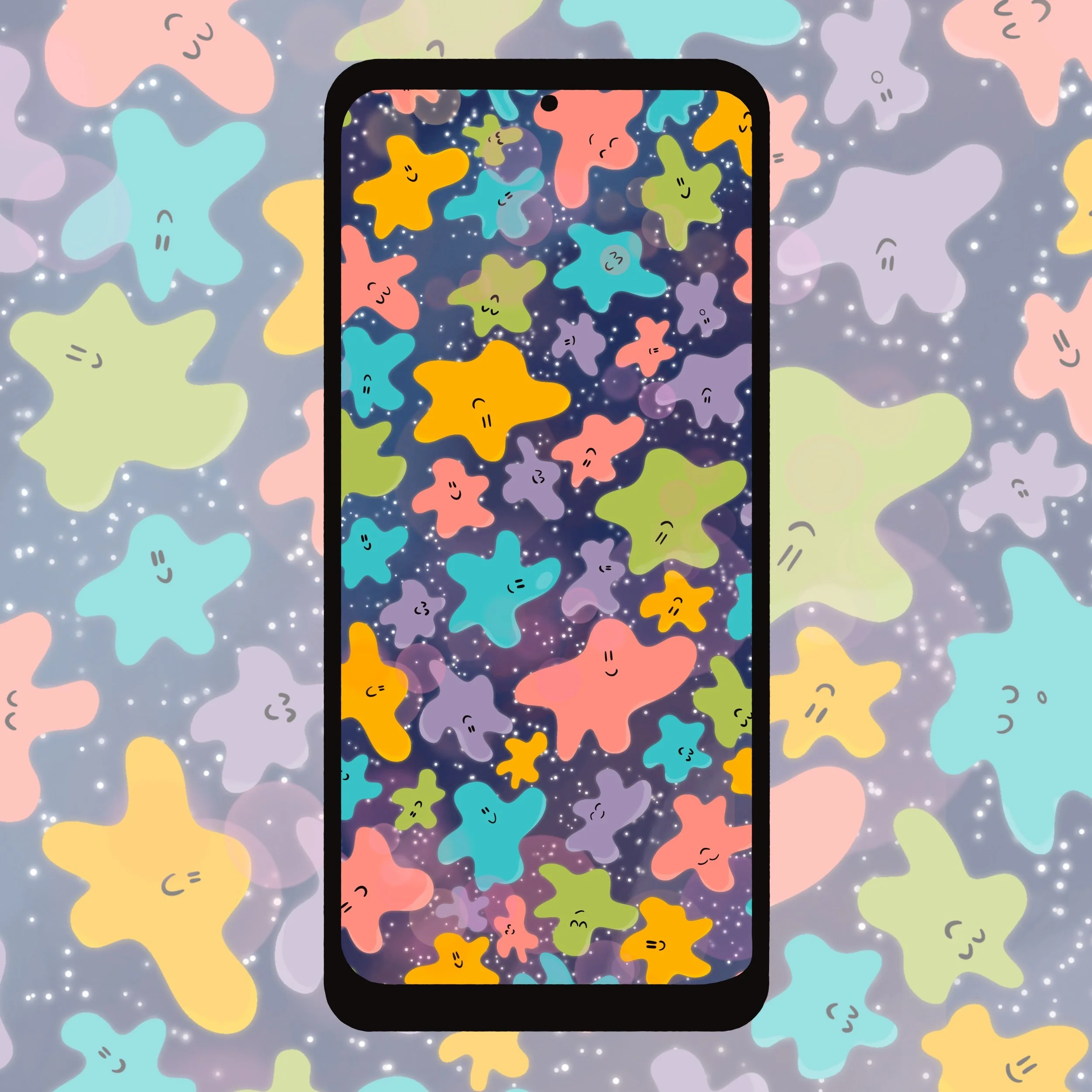 Ziribouilles dans l’espace | Fond d'écran pour téléphone