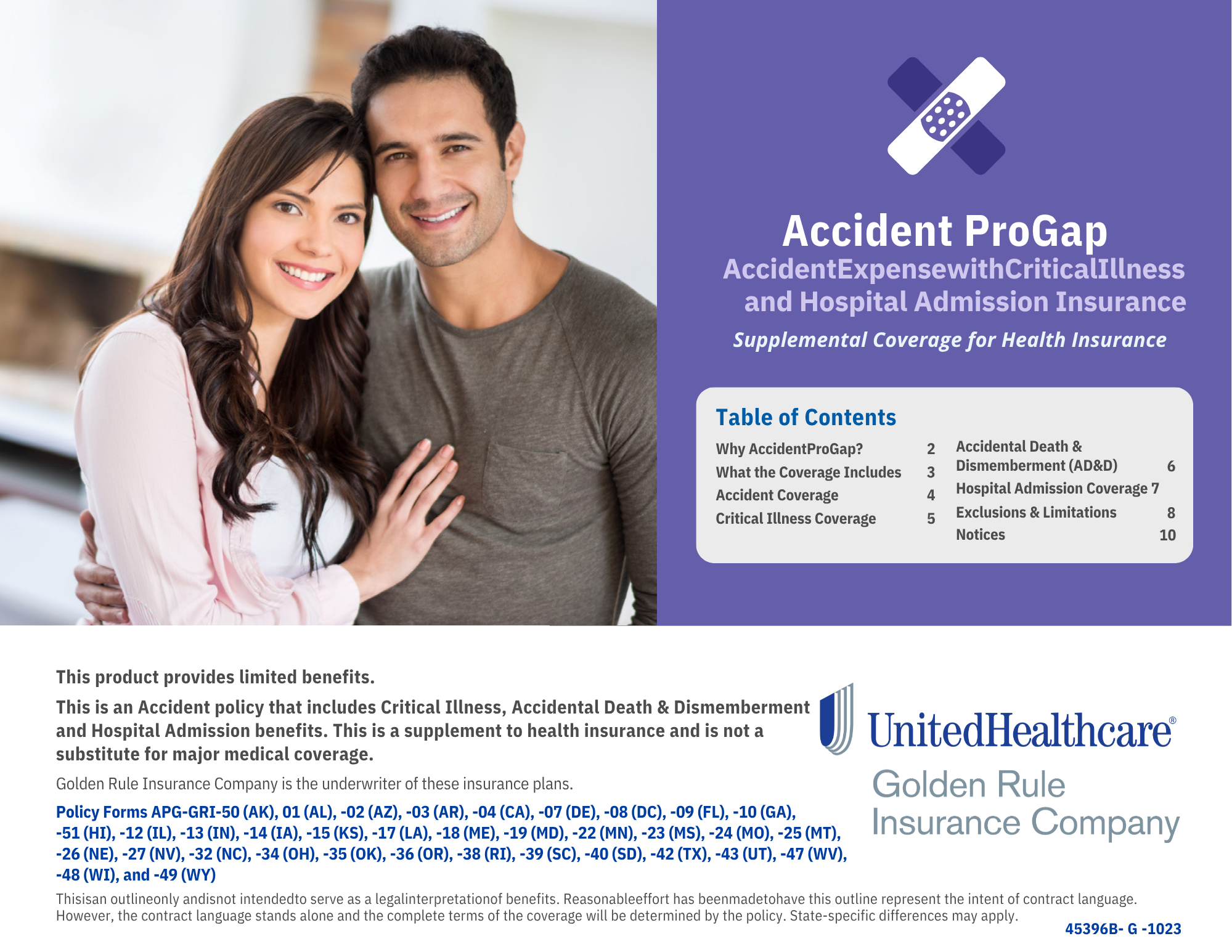 Accident ProGap with Critical Illness & Hosp Admission 5-28-26