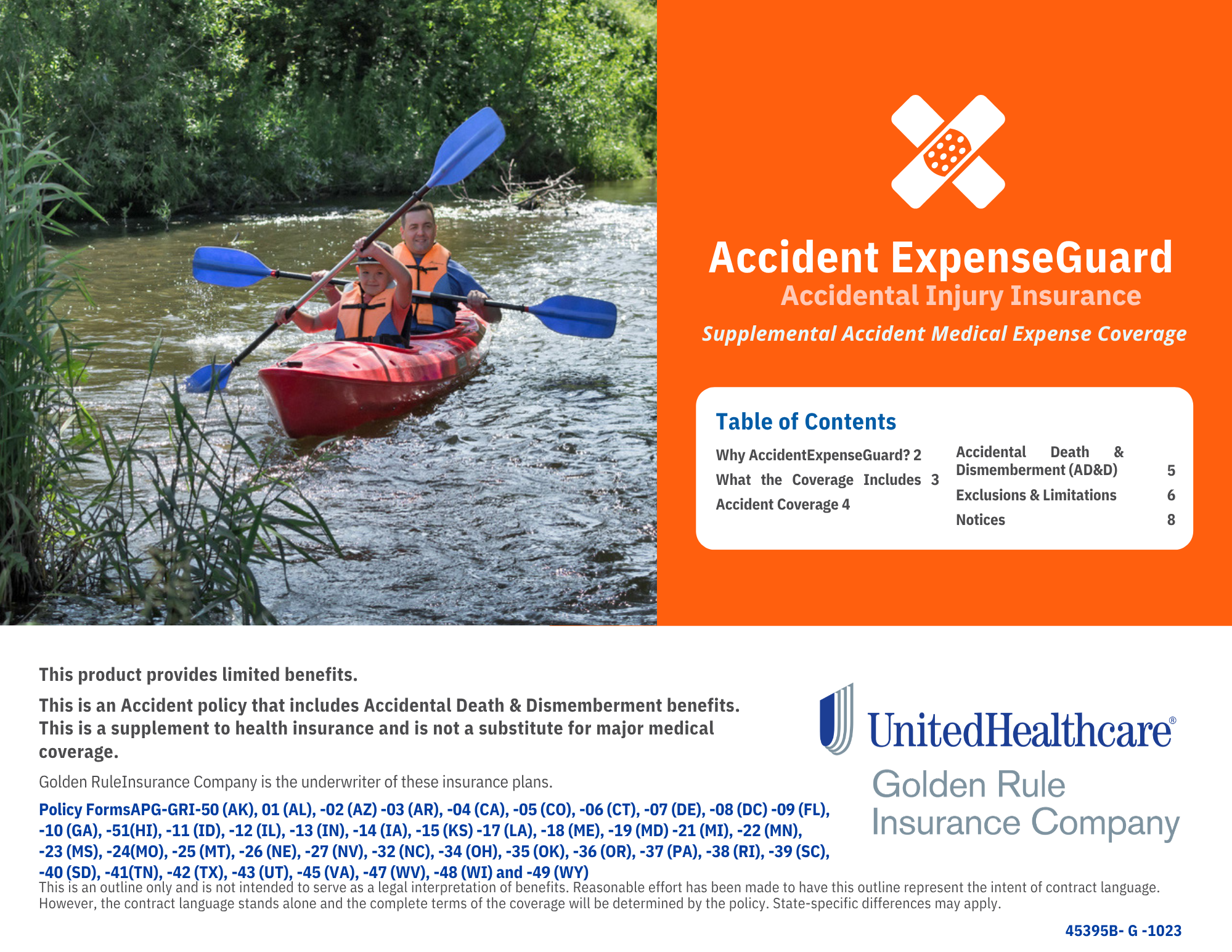 UnitedHealthOne Accident Expense Guard 5-28-26