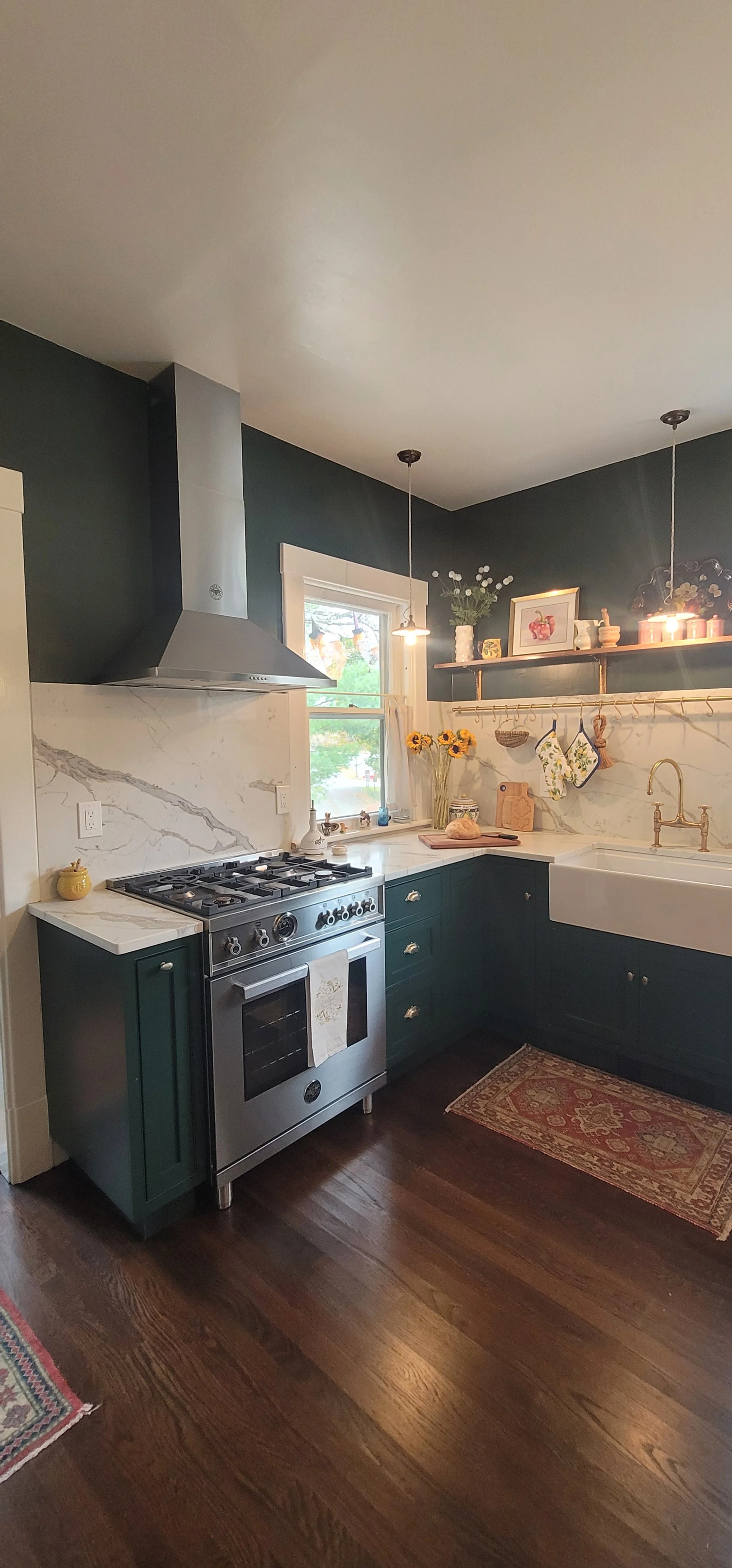 Moody modern farmhouse / cottage kitchen with classic European influences –Pawling NY