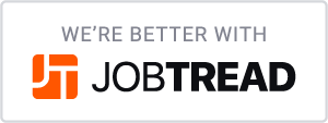 JOBTREAD logo with the slogan 'We're better with' above it.