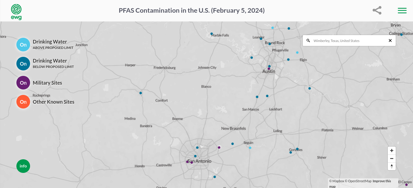 PFAS Contamination in the U.S. as of February 5, 2024