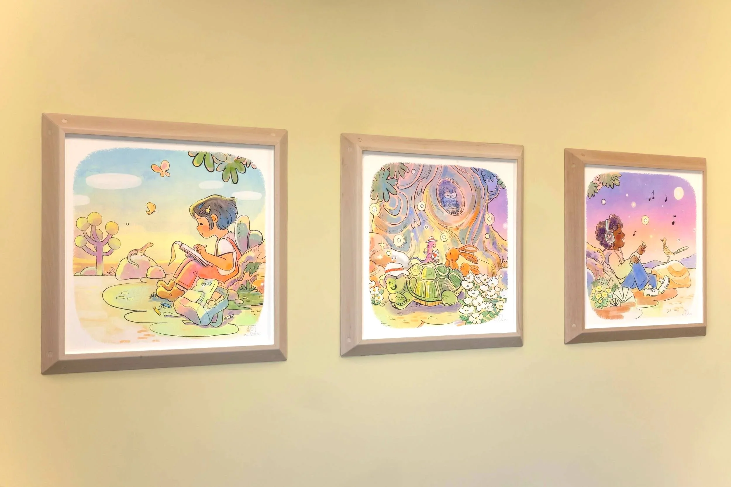 Children's Crisis Stabilization Unit, Lancaster, CA. From the collection of the Los Angeles Department of Arts and Culture. Artworks by Joy Hwang Ruiz