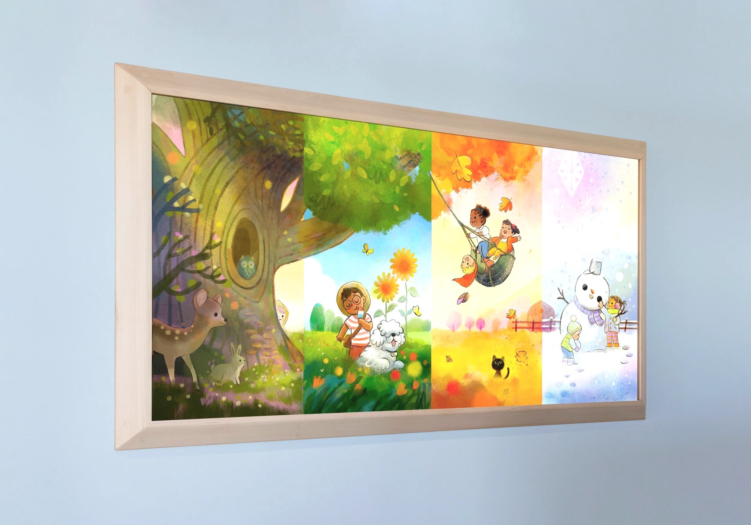 Children's Crisis Stabilization Unit, Lancaster, CA. From the collection of the Los Angeles Department of Arts and Culture. Artworks by Joy Hwang Ruiz