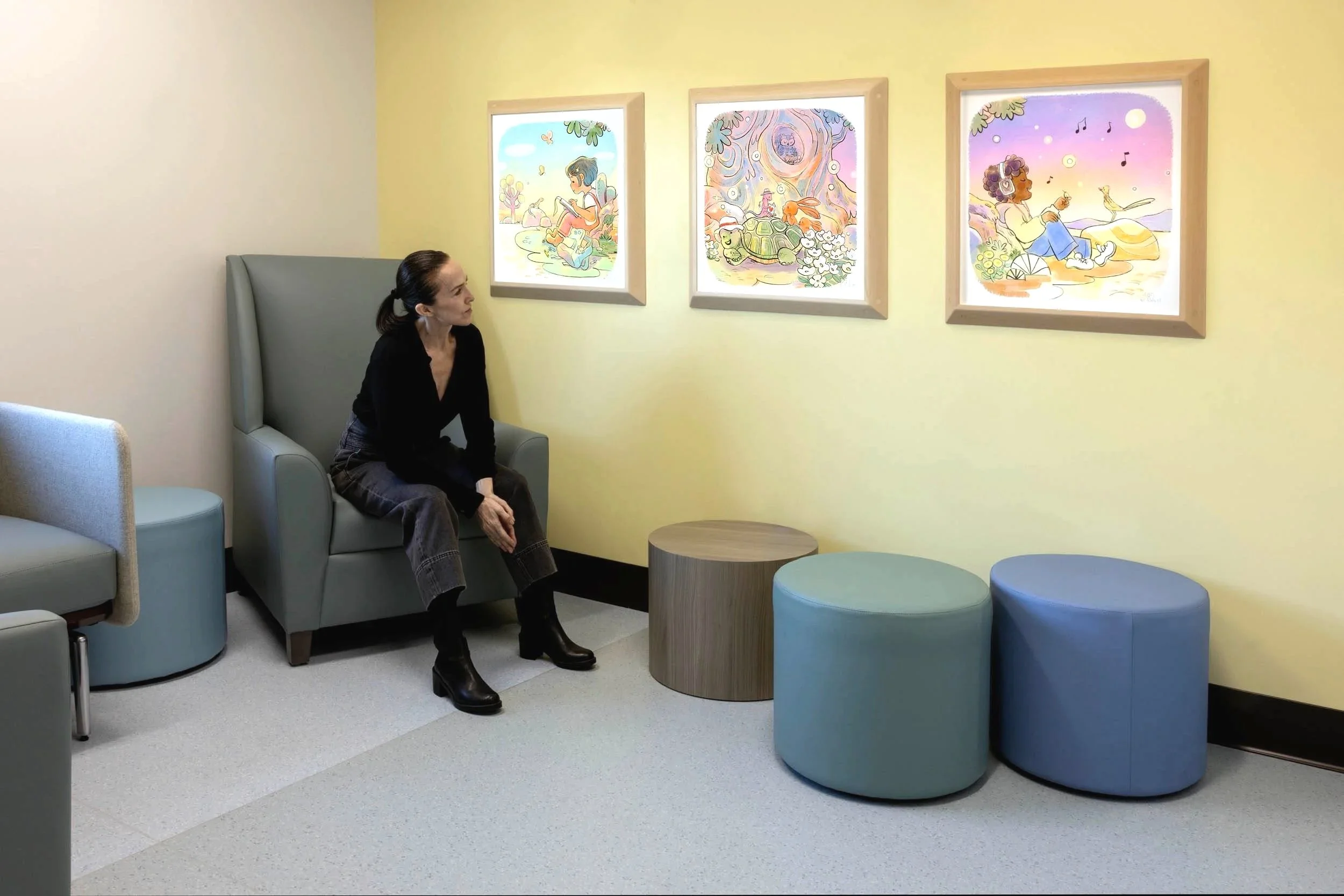 Children's Crisis Stabilization Unit, Lancaster, CA. From the collection of the Los Angeles Department of Arts and Culture. Artworks by Joy Hwang Ruiz
