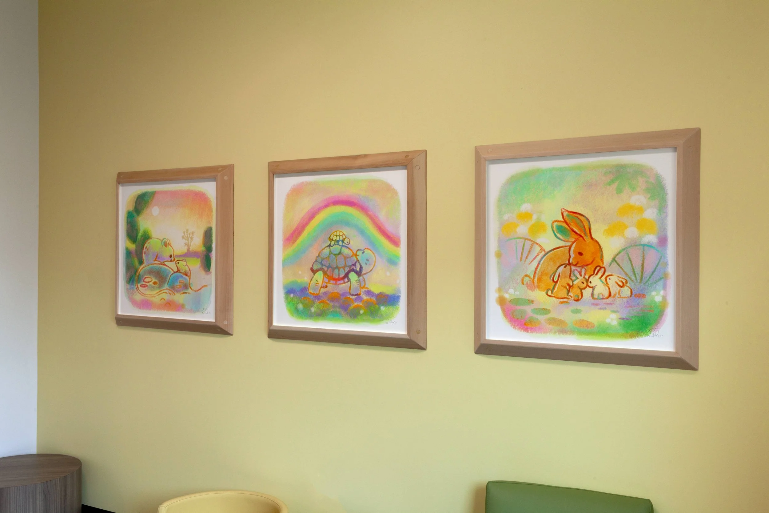 Children's Crisis Stabilization Unit, Lancaster, CA. From the collection of the Los Angeles Department of Arts and Culture. Artworks by Joy Hwang Ruiz