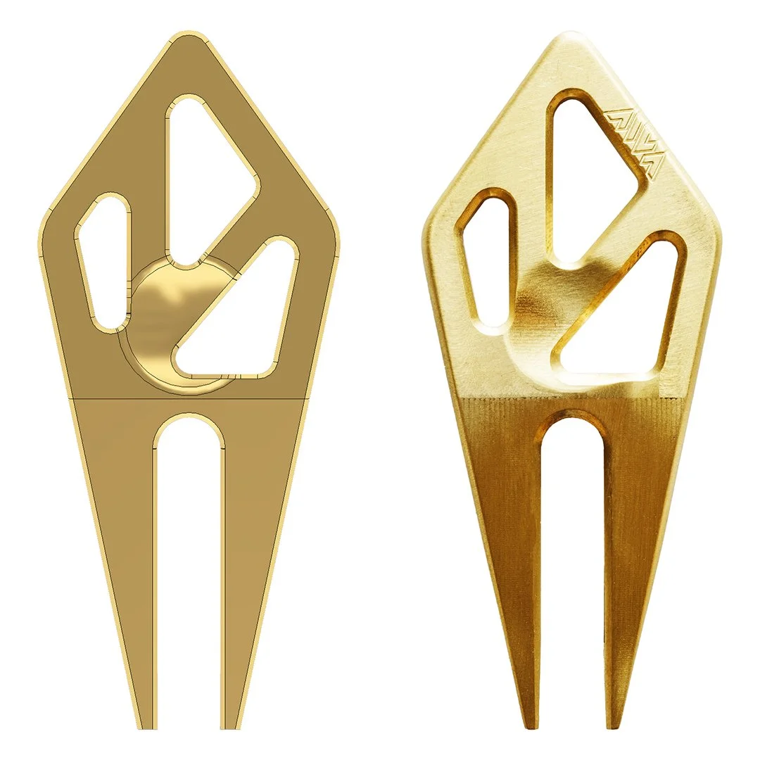 Original Design Image and Final Production Divot Tool