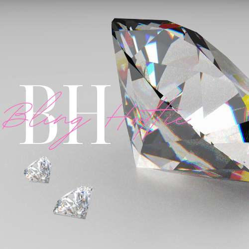 Bling Hottie logo featuring a diamond design representing stylish non-slip cane tips and fashionable mobility accessories.