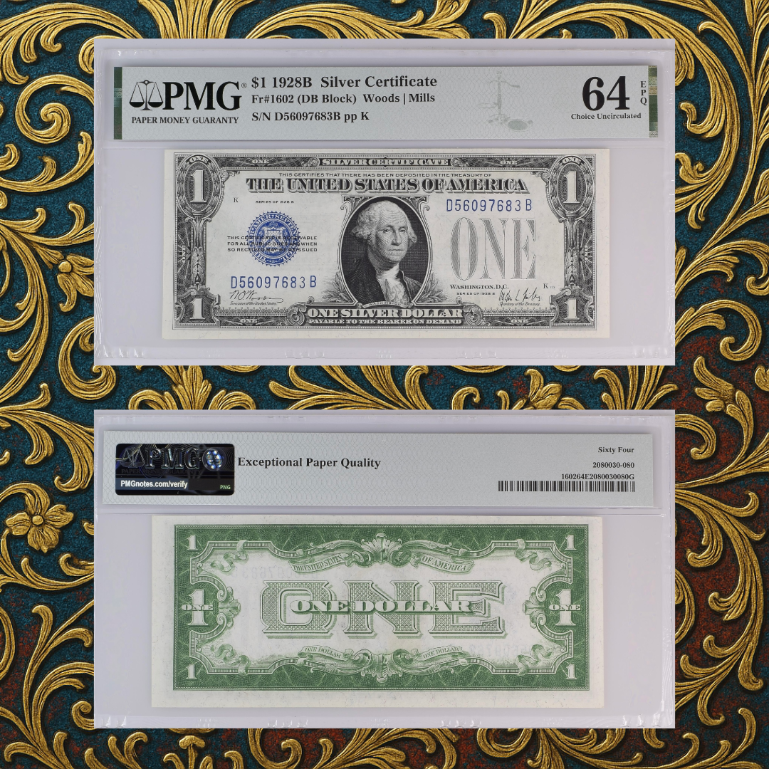 $1 1928B Silver Certificate (Small Size) - Woods | Mills