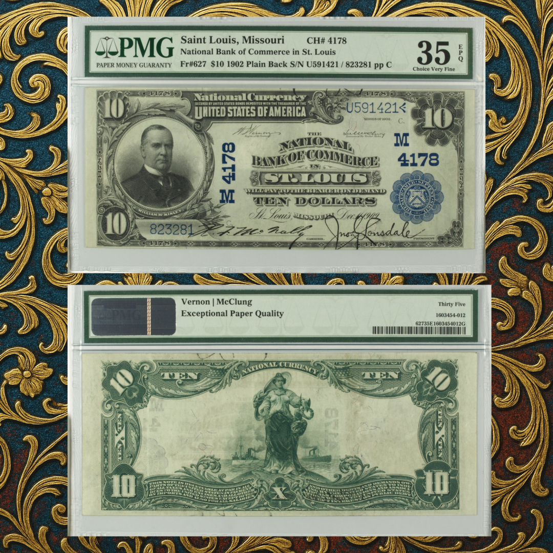 $10 1902 Plain Back - The National Bank of Commerce in St. Louis