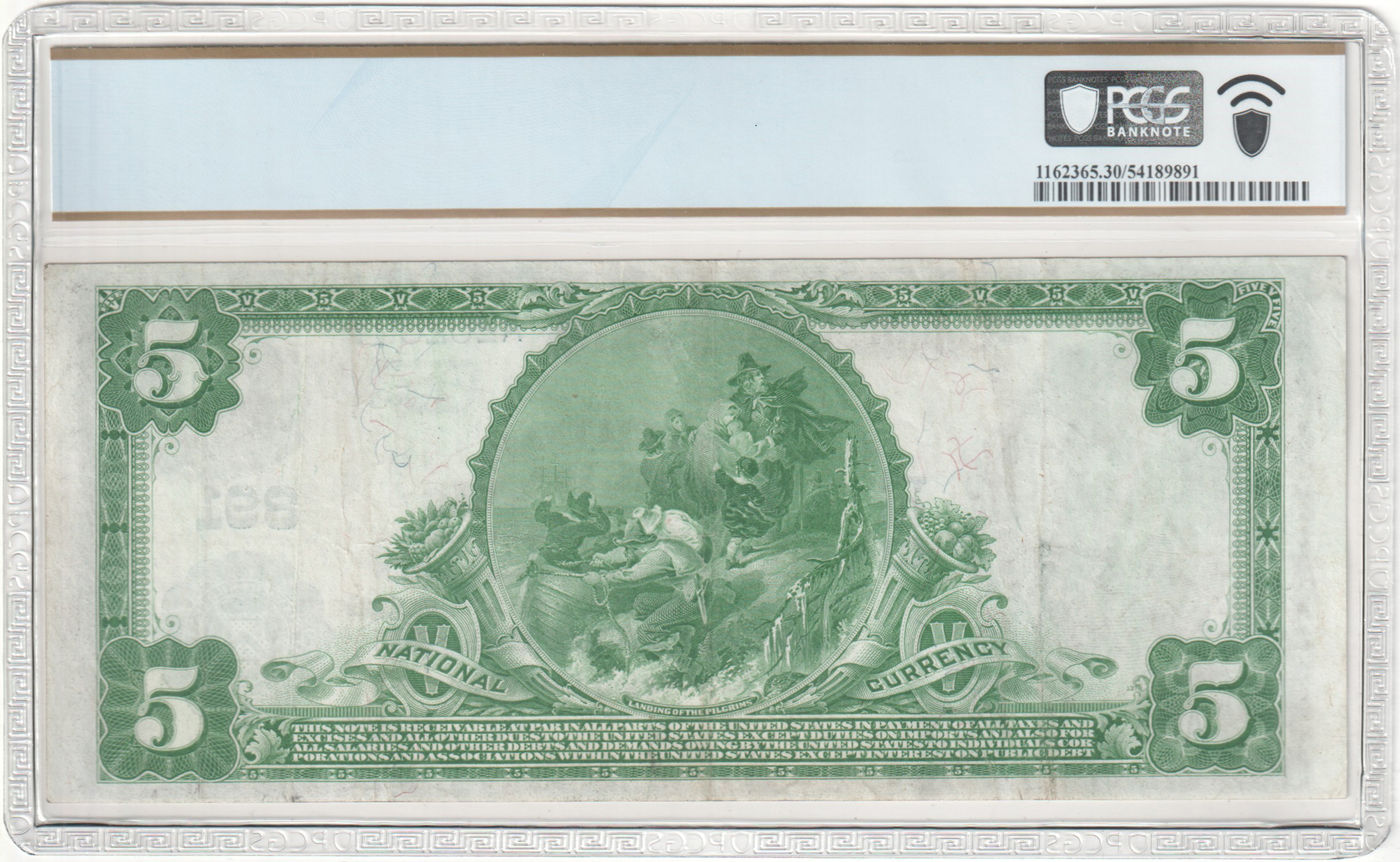 $5 1902 Plain Back - The National Park Bank of New York_Back.PNG
