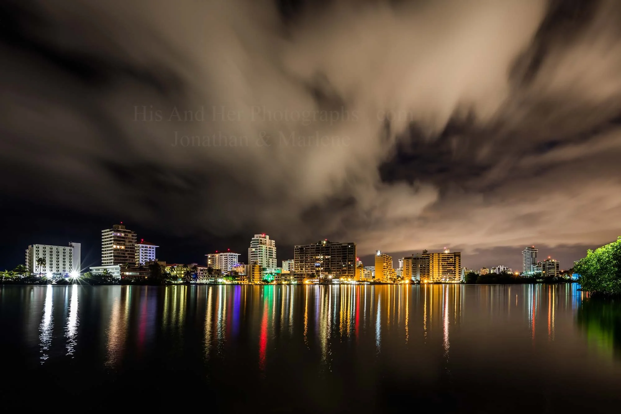 condado lagoon at night pr.jpg