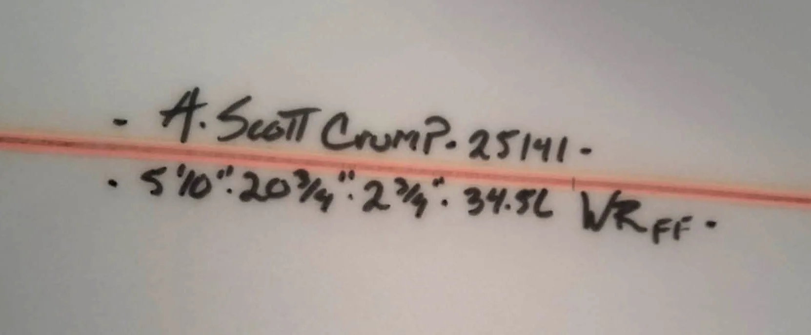 Mature Dimensions: 5’10” 20 3⁄4” 2 3⁄4” 34.5L