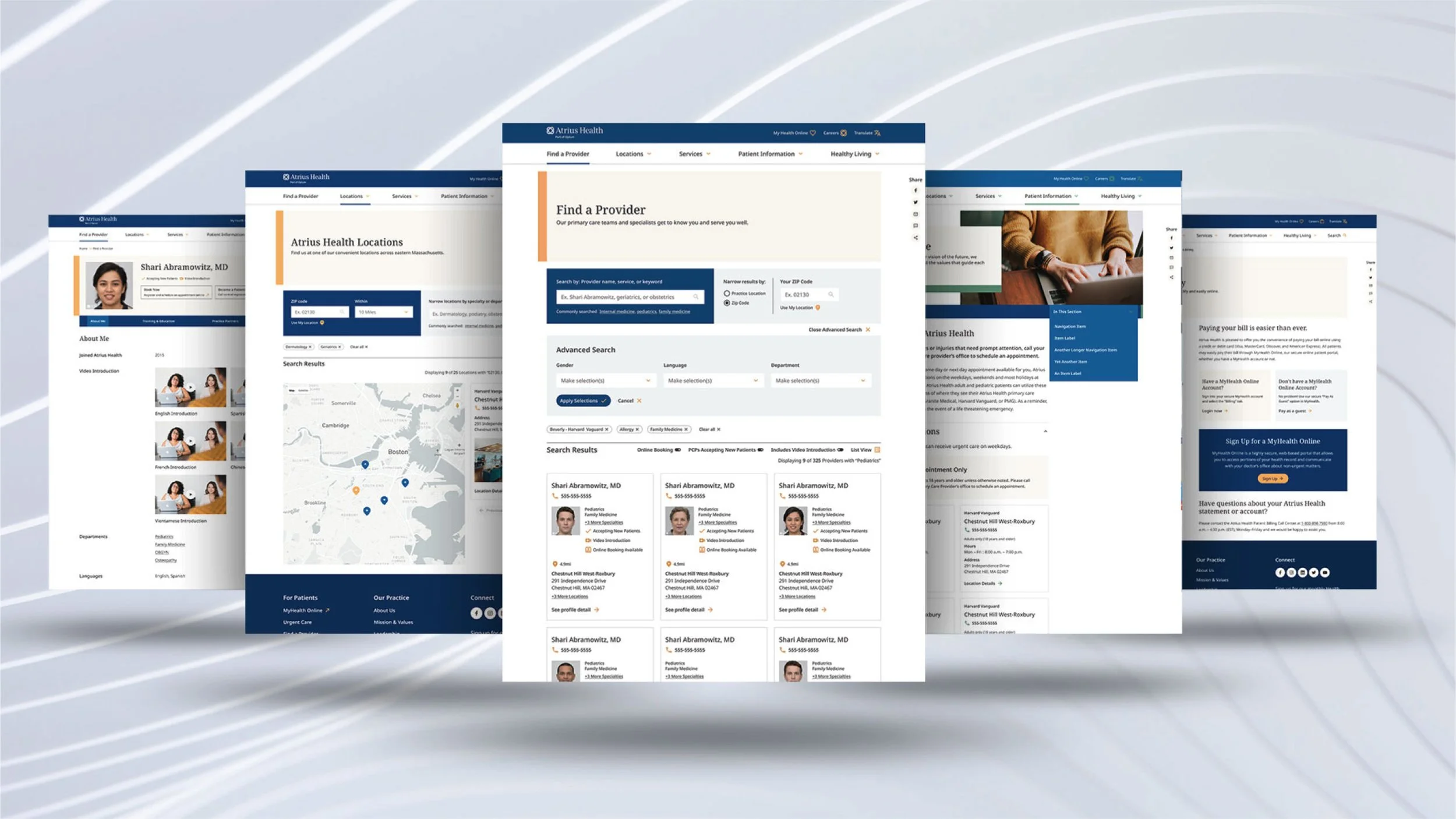 Healthcare Client | Information Architecture,   Advanced Search Design, Wireframes, UX, SEO, Website Design