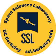Logo of the Space Sciences Laboratory at UC Berkeley featuring a satellite illustration and text 'Space Sciences Laboratory UC Berkeley ssl.berkeley.edu'