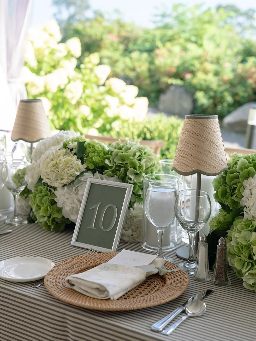 Timeless coastal elegance for B+JP 🤍 This special day had so many custom touches throughout&mdash;from a full letterpress invitation suite, custom watercolor illustrations, and an oversized wax seal with their monogram, to menus customized to each g