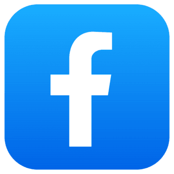 Blue app icon with a white lowercase 'f' in the center, representing Facebook.