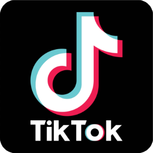 TikTok logo with black background