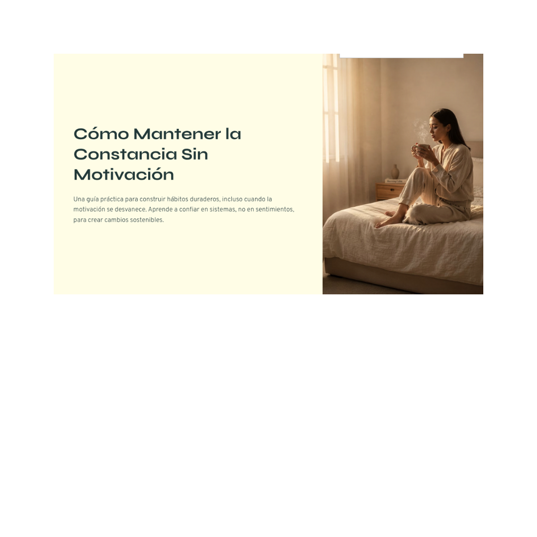 Cómo Mantener la Constancia sin Motivación