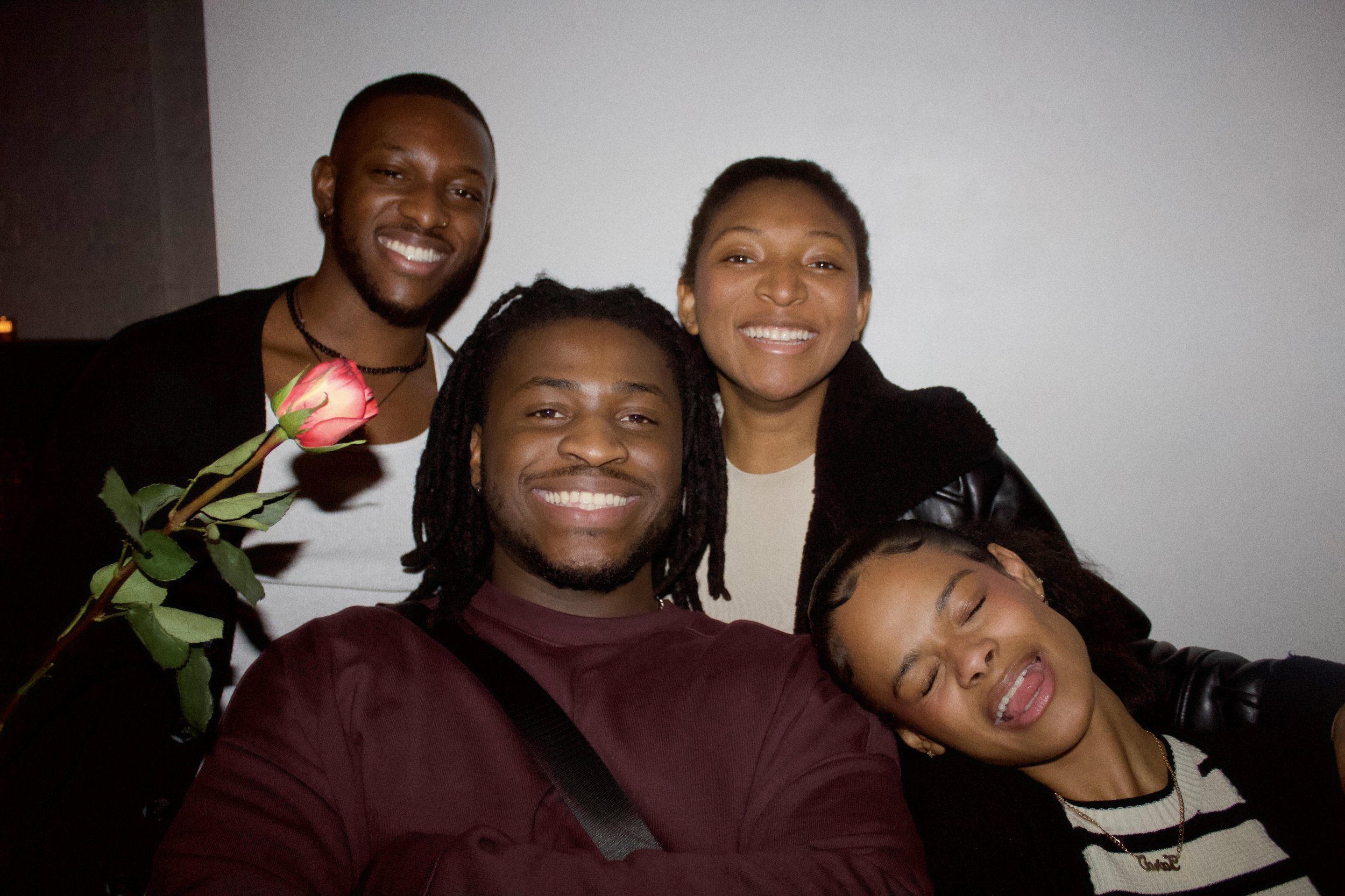 YOUNG PROFESSIONAL, HAPPY DURING VALENTINES DAY. TALKING ABOUT LOVE AND SMILING ABOUT NEW FRIENDSHIPS