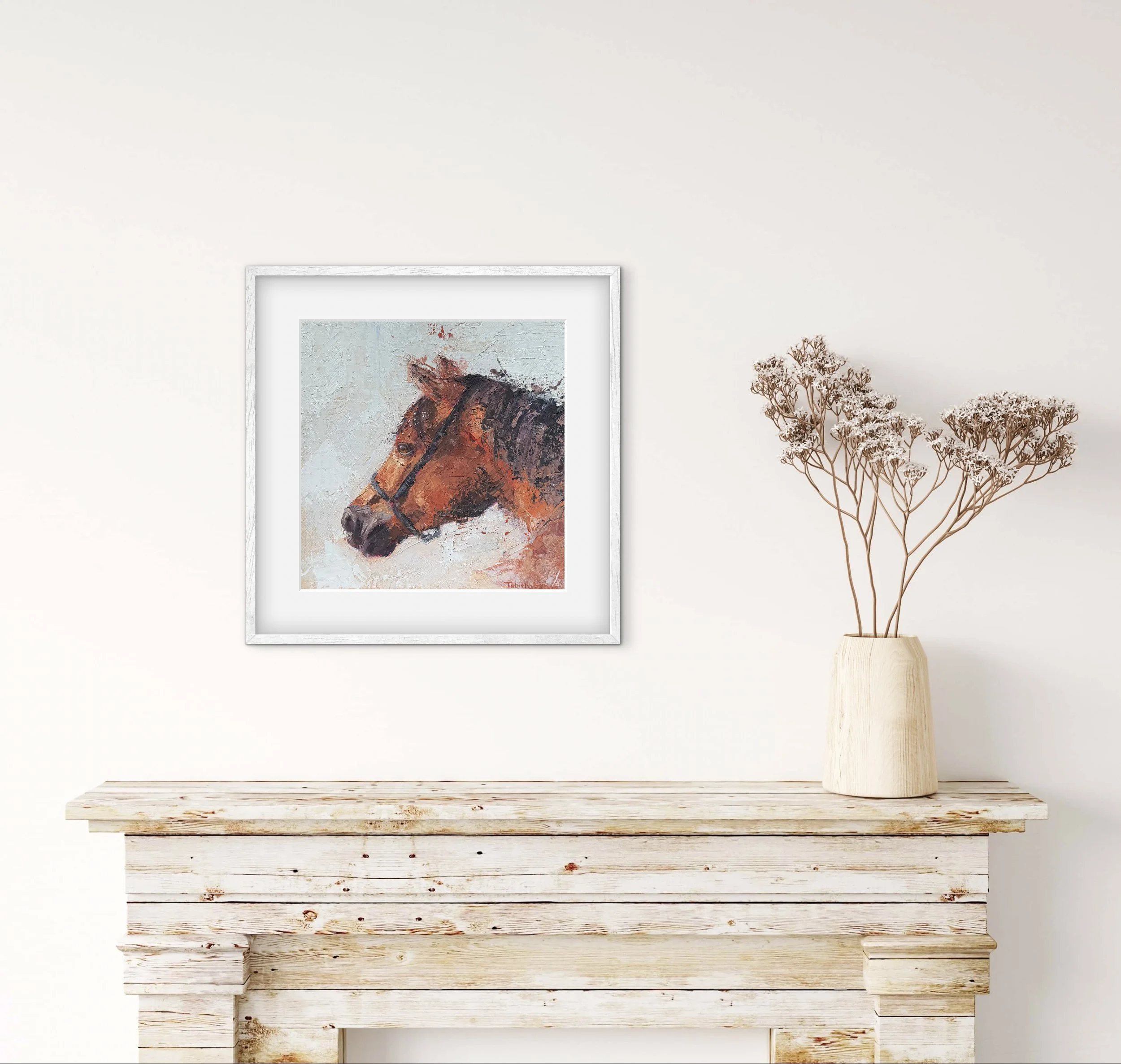Wild and Free | 12x12" Textured Acrylic Painting of a Horse