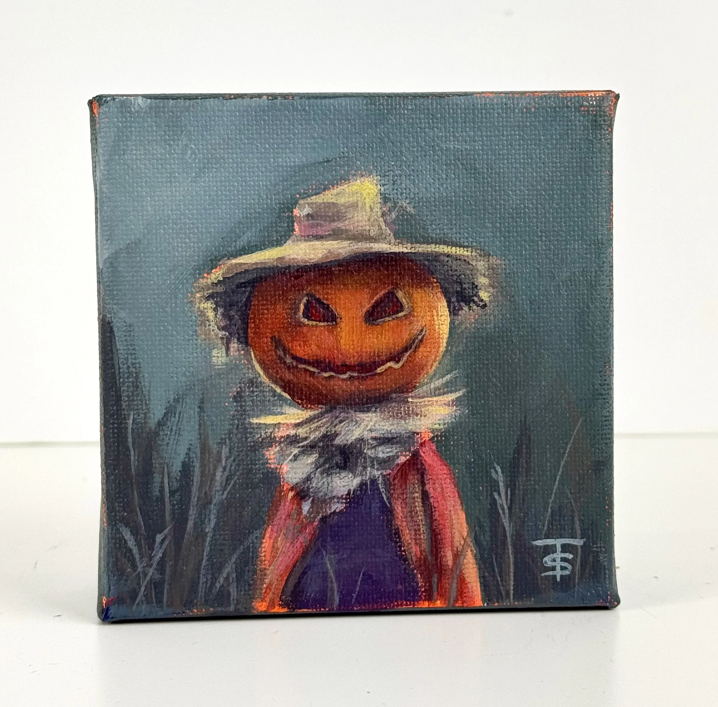 Scarecrow | 4x4 Gallery Depth Painting by Tabitha Schae