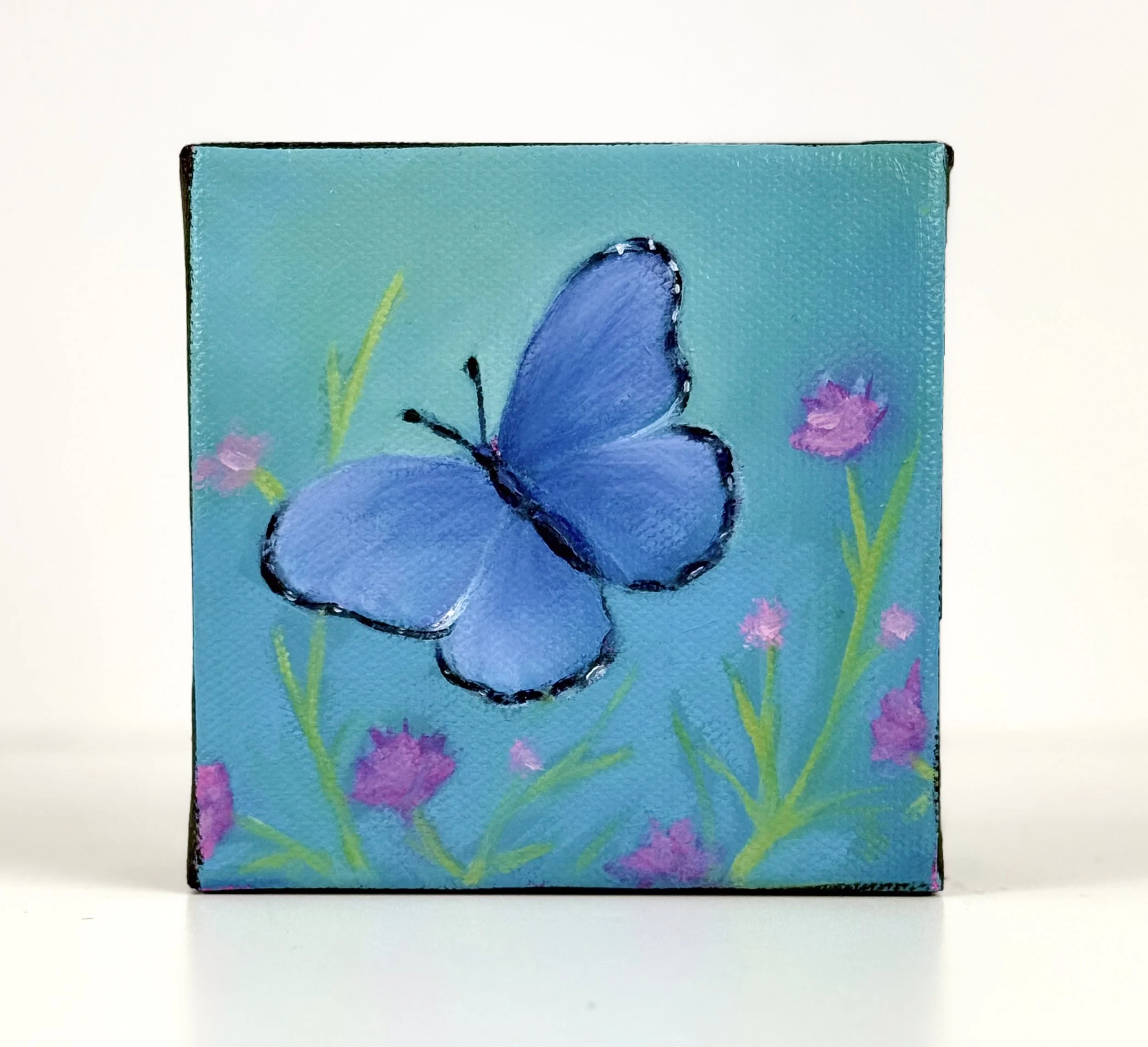 Burst of Blue | 4x4 Gallery DepthPainting by Tabitha Schae