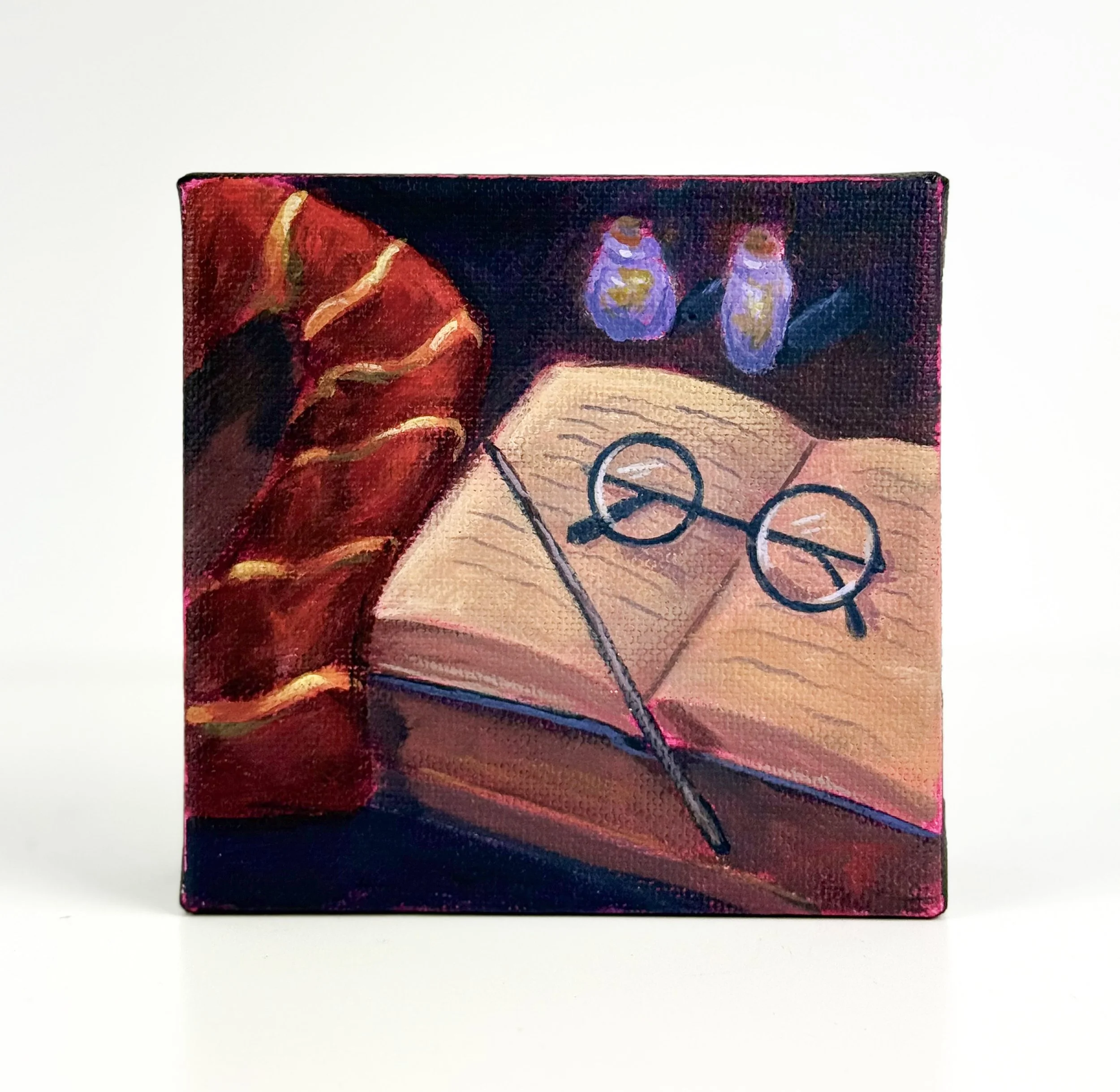 Book of Spells | 4x4 Gallery Depth Painting by Tabitha Schae