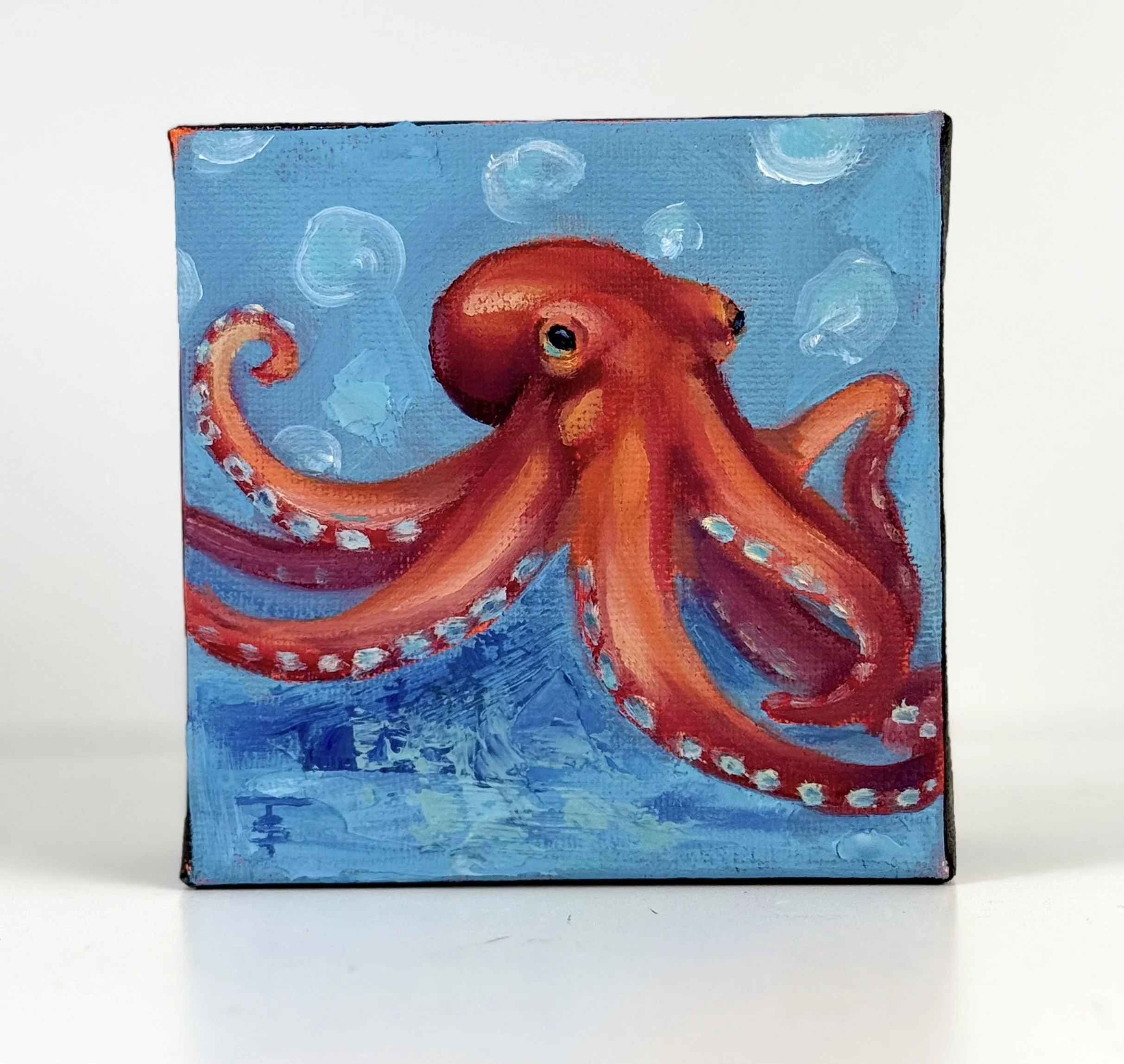 Deep Diver | 4x4 Gallery Depth Painting by Tabitha Schae