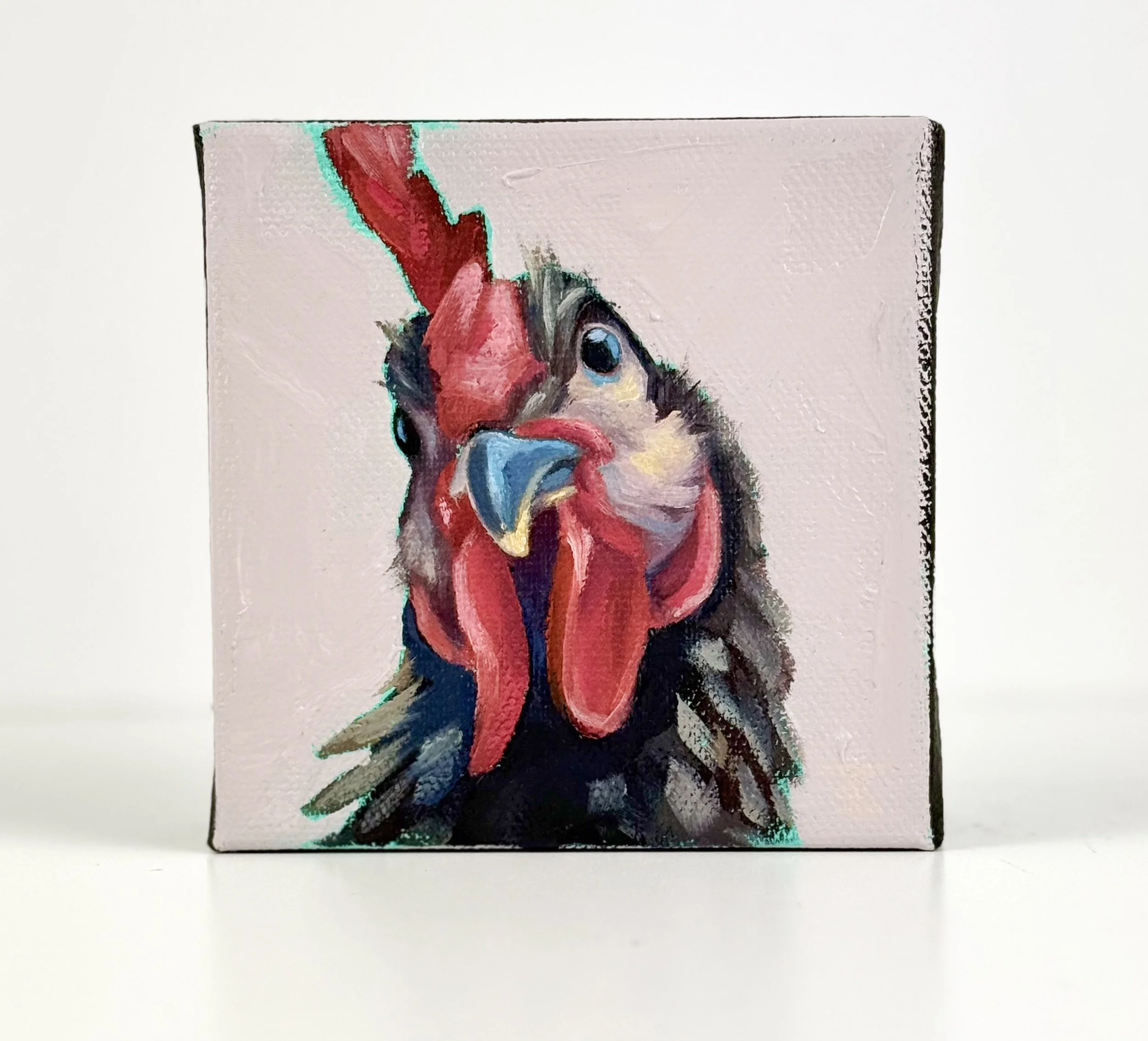Big Red | 4x4 Gallery Depth Painting by Tabitha Schae