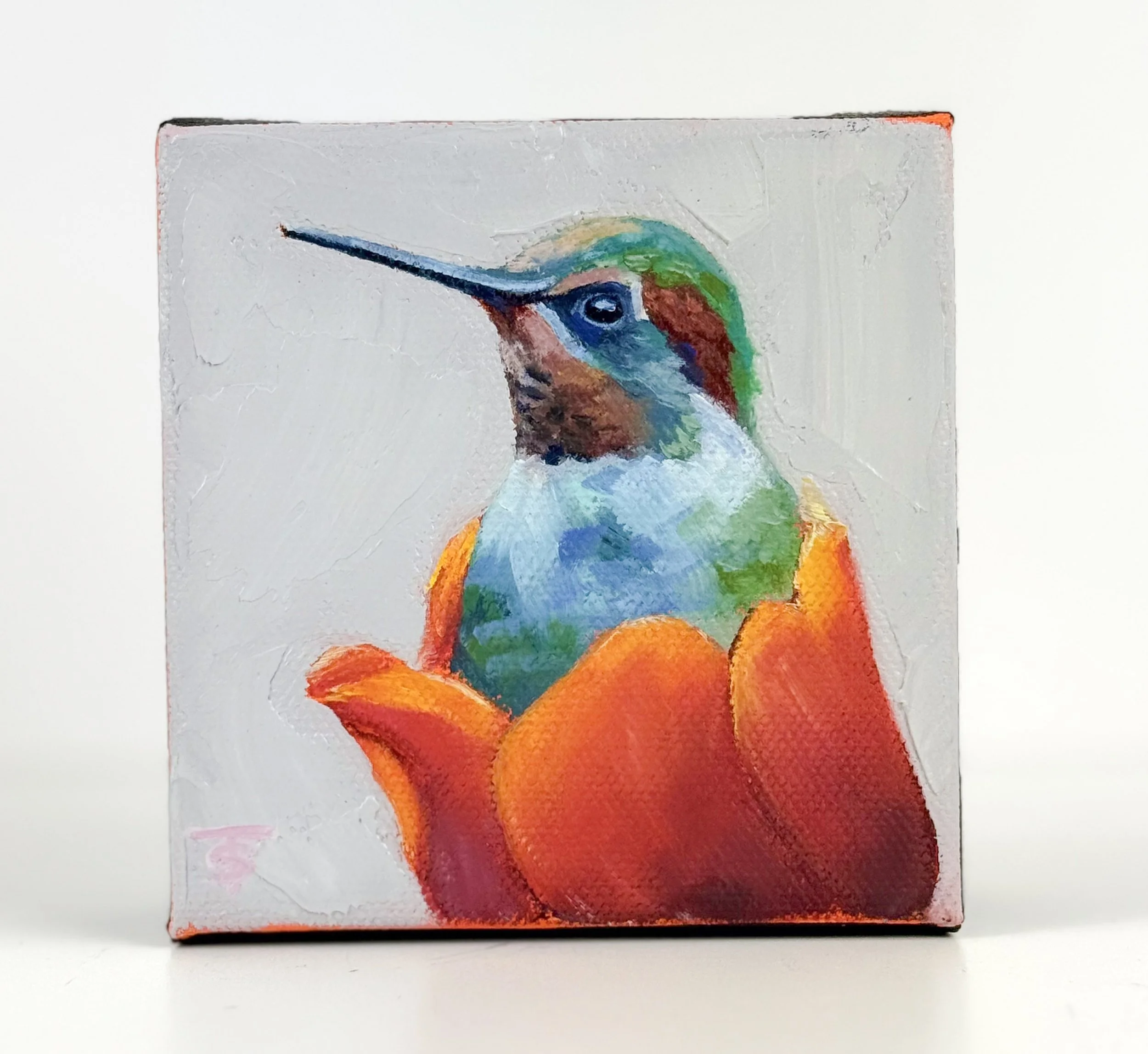 Nesting | 4x4 Gallery Depth Painting by Tabitha Schae