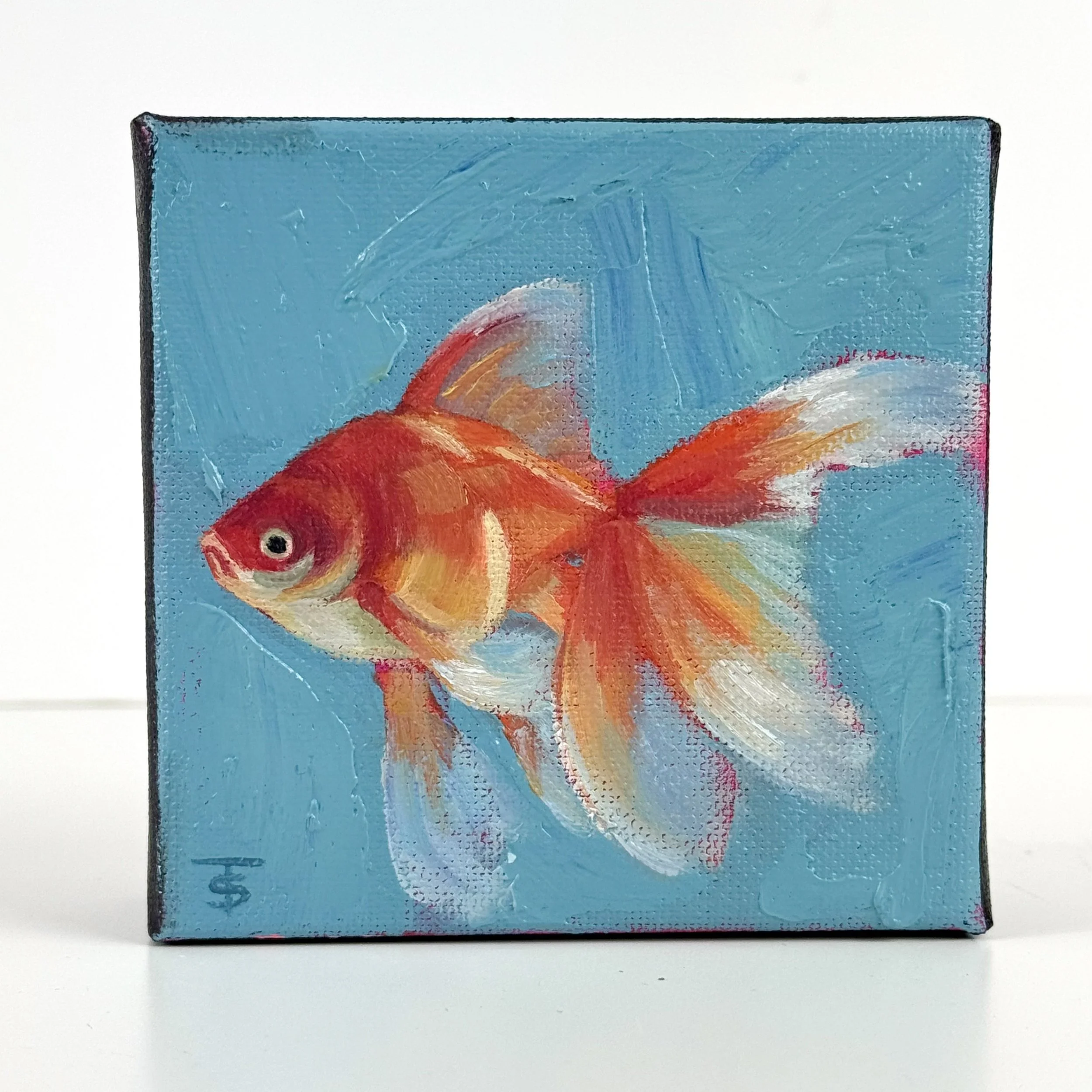 Goldy | 4x4 Gallery Depth Painting by Tabitha Schae