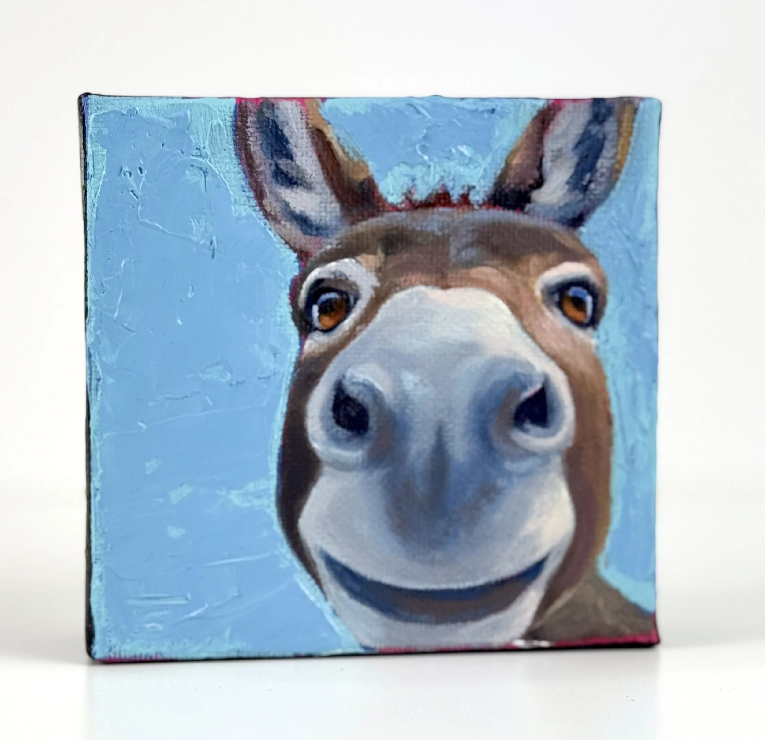 Who's There? | 4x4 Gallery Depth Painting by Tabitha Schae