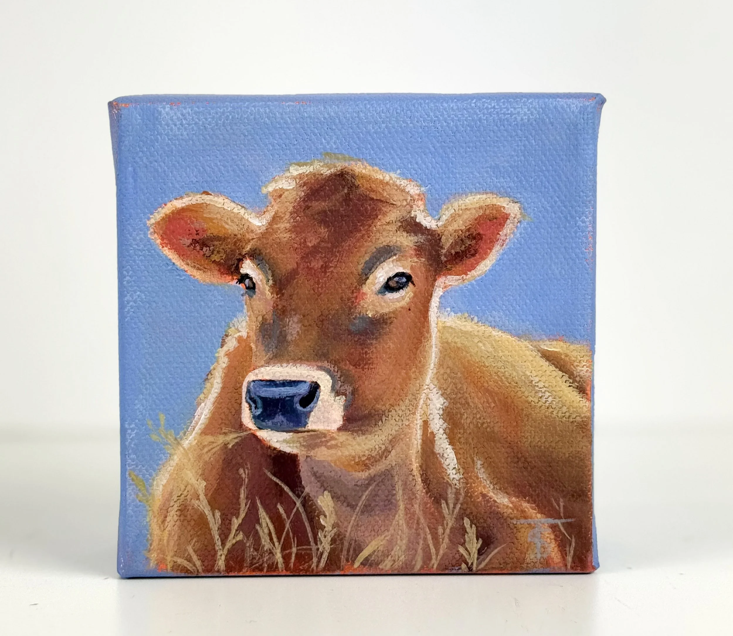 Moo | 4x4 Gallery Depth Painting by Tabitha Schae