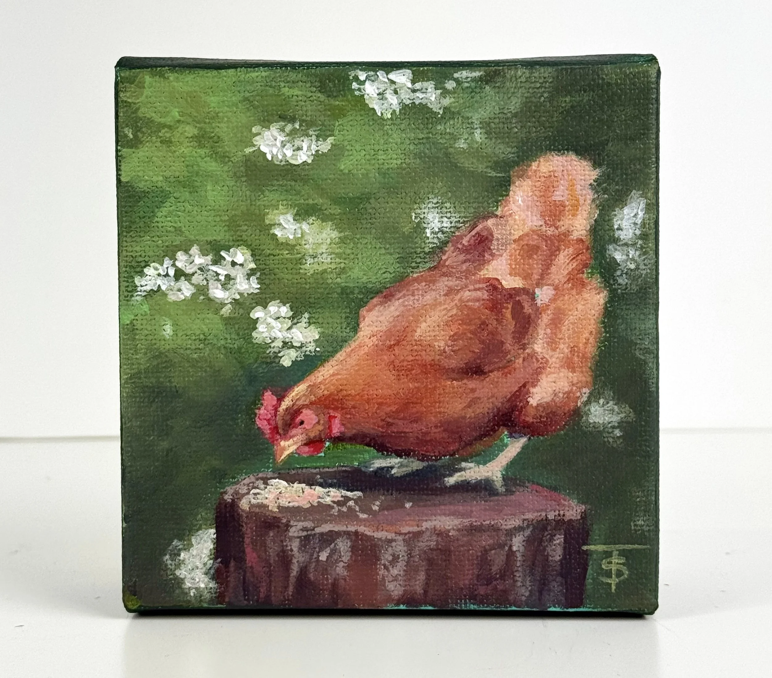 Snacking | 4x4 Gallery Depth Painting by Tabitha Schae