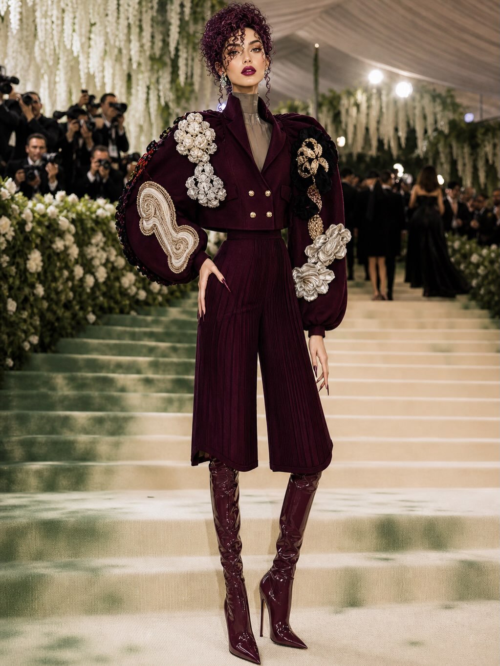 Ga&iuml;a a &eacute;t&eacute; aper&ccedil;u sur les marches du Met Gala 2026 ! 
Une interpr&eacute;tation personnelle du th&egrave;me &laquo;&nbsp;Fashion Is Art&nbsp;&raquo;🌹 

#metgala #fashiondesigner #paris #fashionisart #metgala2026