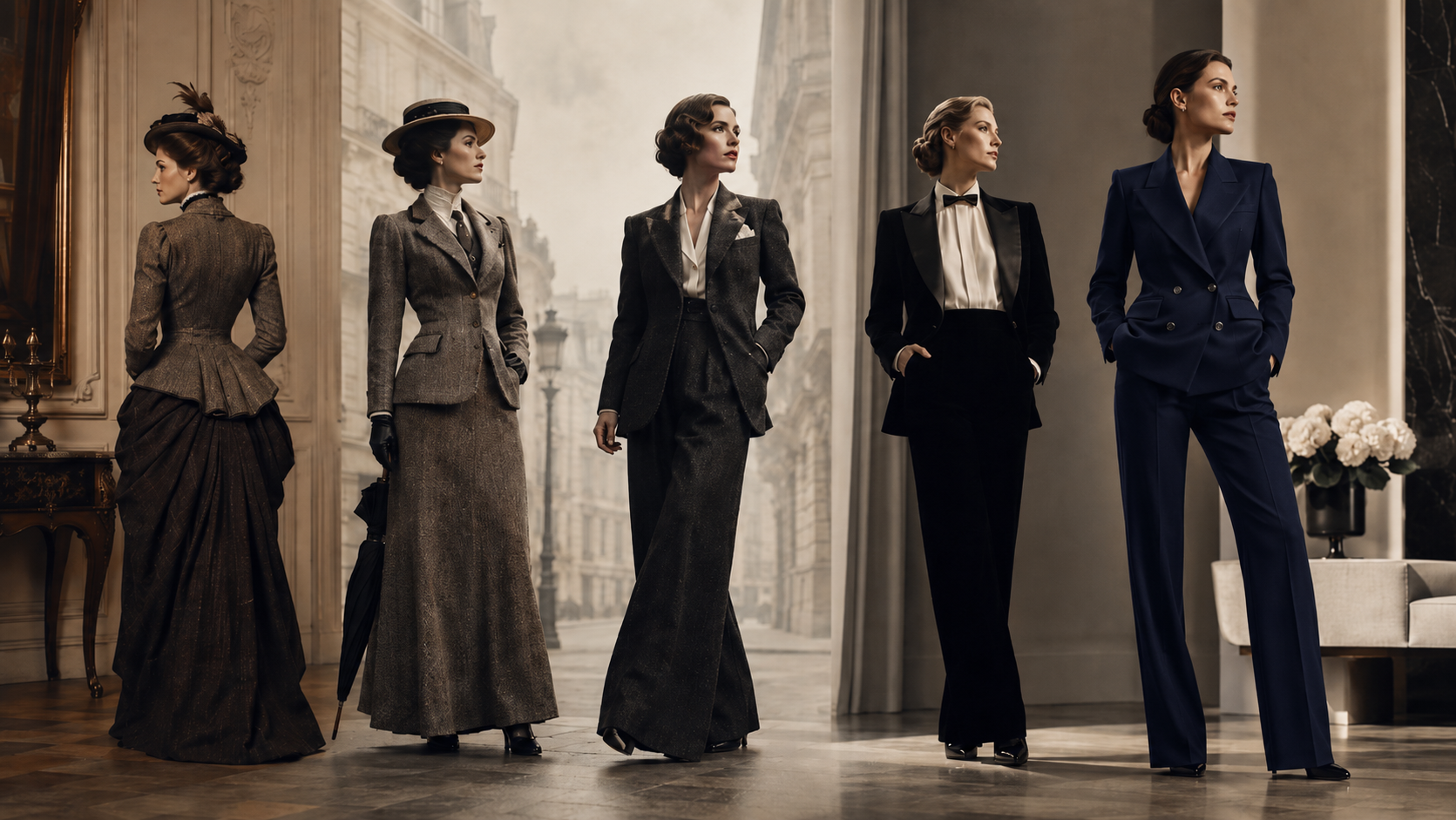 Le vêtement interdit devenu icône : l’histoire du tailleur pour femme