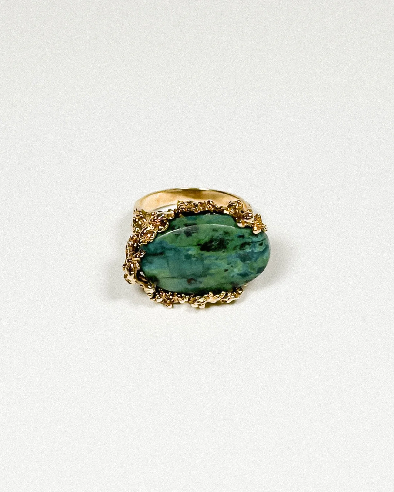 AZUR-MALACHITE & GOLD RING