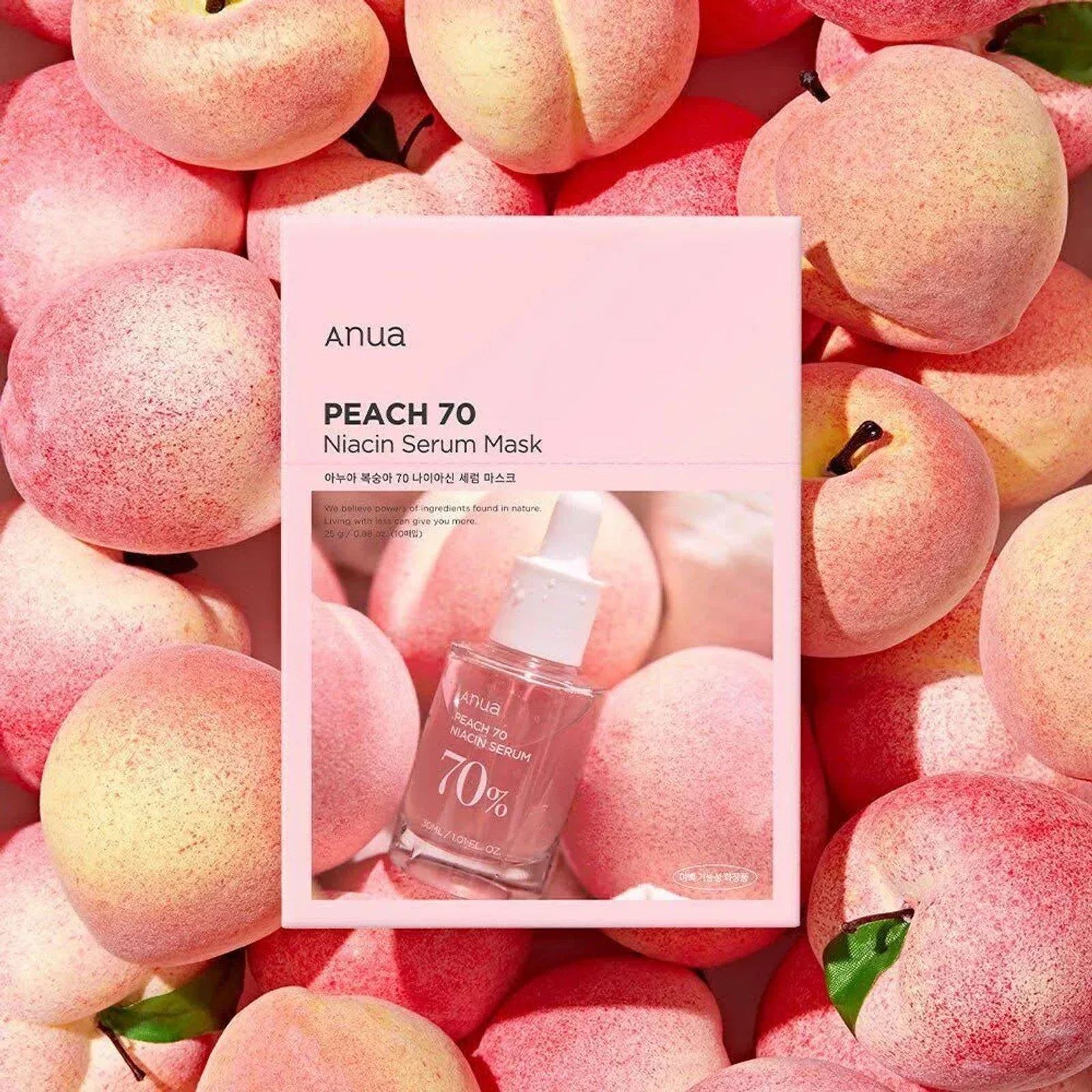 Masque en tissu éclat ANUA : Peach Niacin Serum