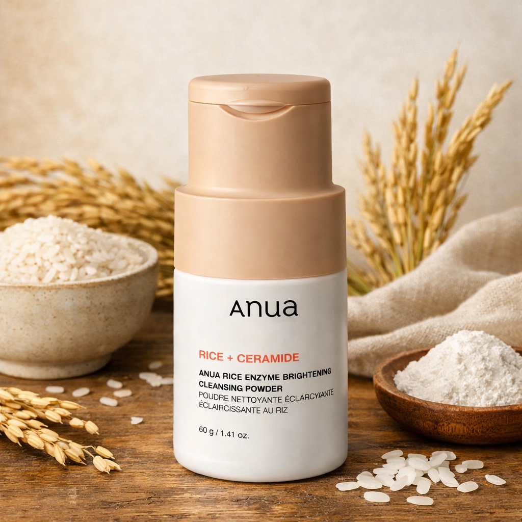 Poudre nettoyante enzymatique illuminatrice au riz – ANUA (40 g)