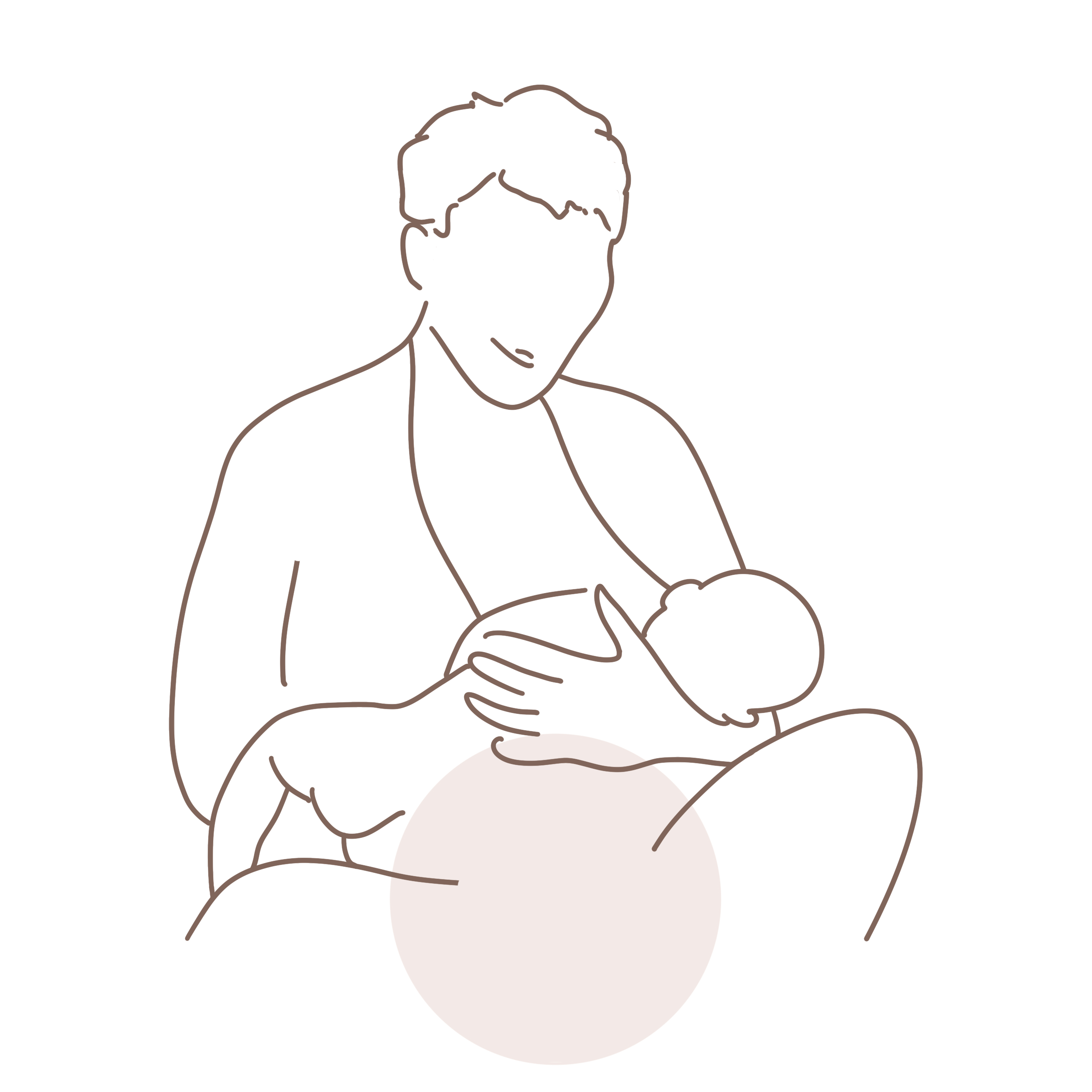 a woman breastfeeding her infant